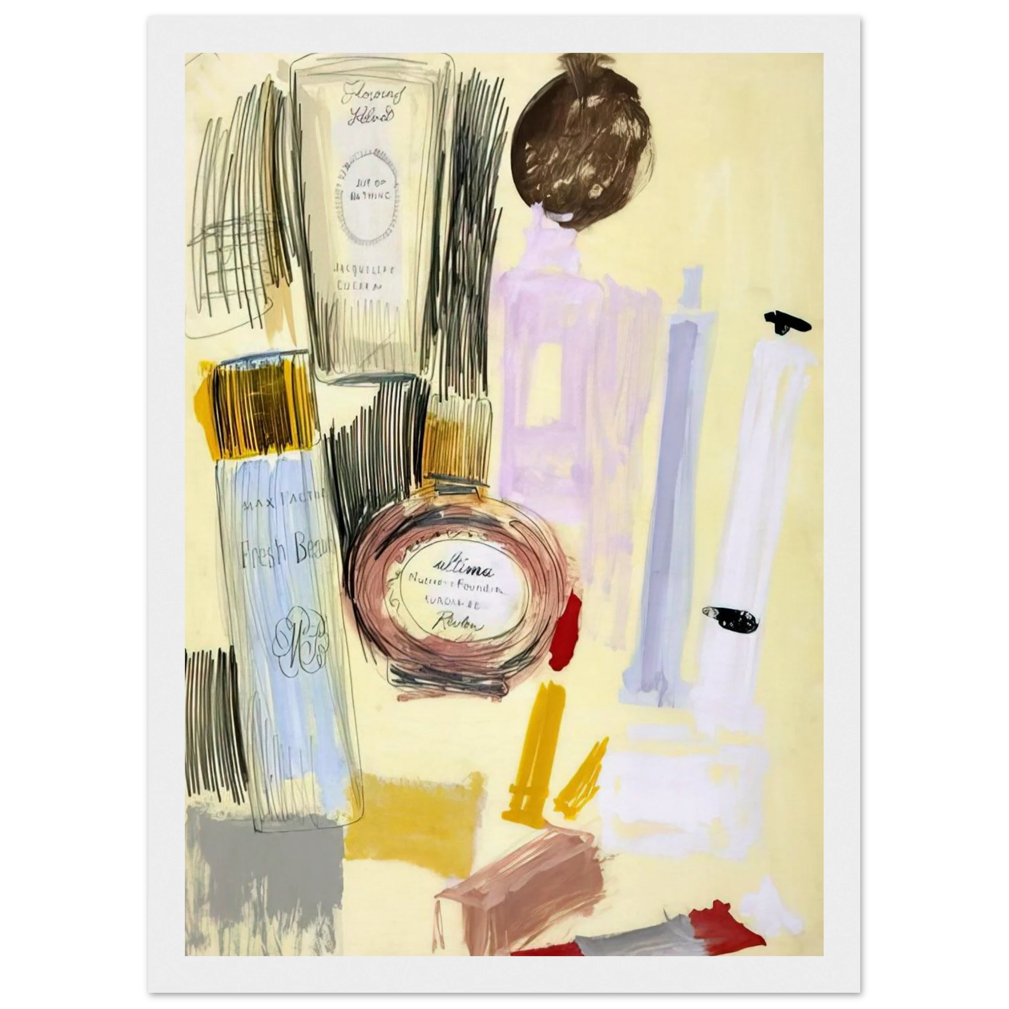 Untitled  Beauty Products  Framed Poster | Andy Warhol Framed Prints Wall Art | Andy Warhol Prints
