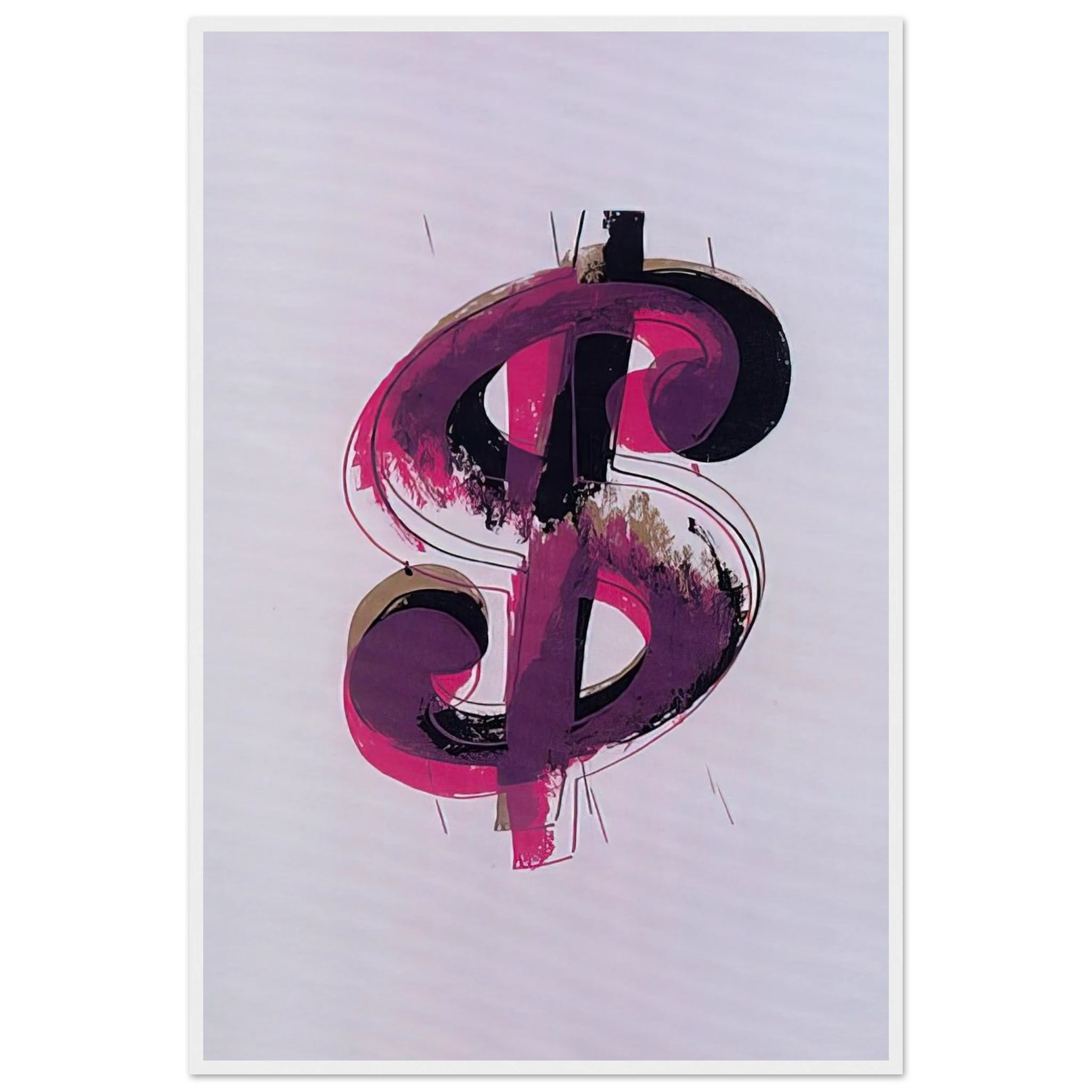 Paper Dollar Framed Poster | Andy Warhol Framed Prints Wall Art | Andy Warhol Prints