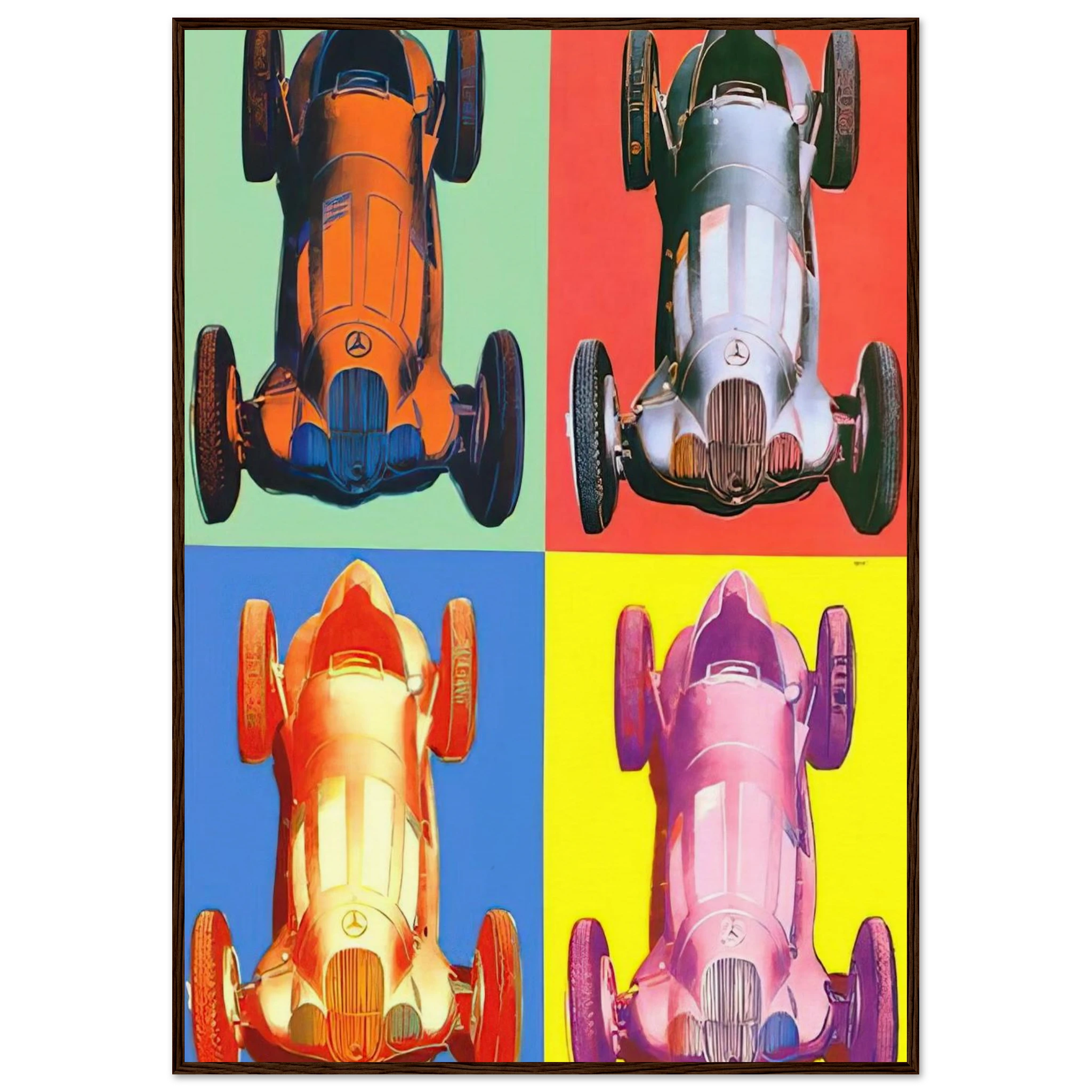 Benz Racing Car Framed Poster | Andy Warhol Framed Prints Wall Art | Andy Warhol Prints