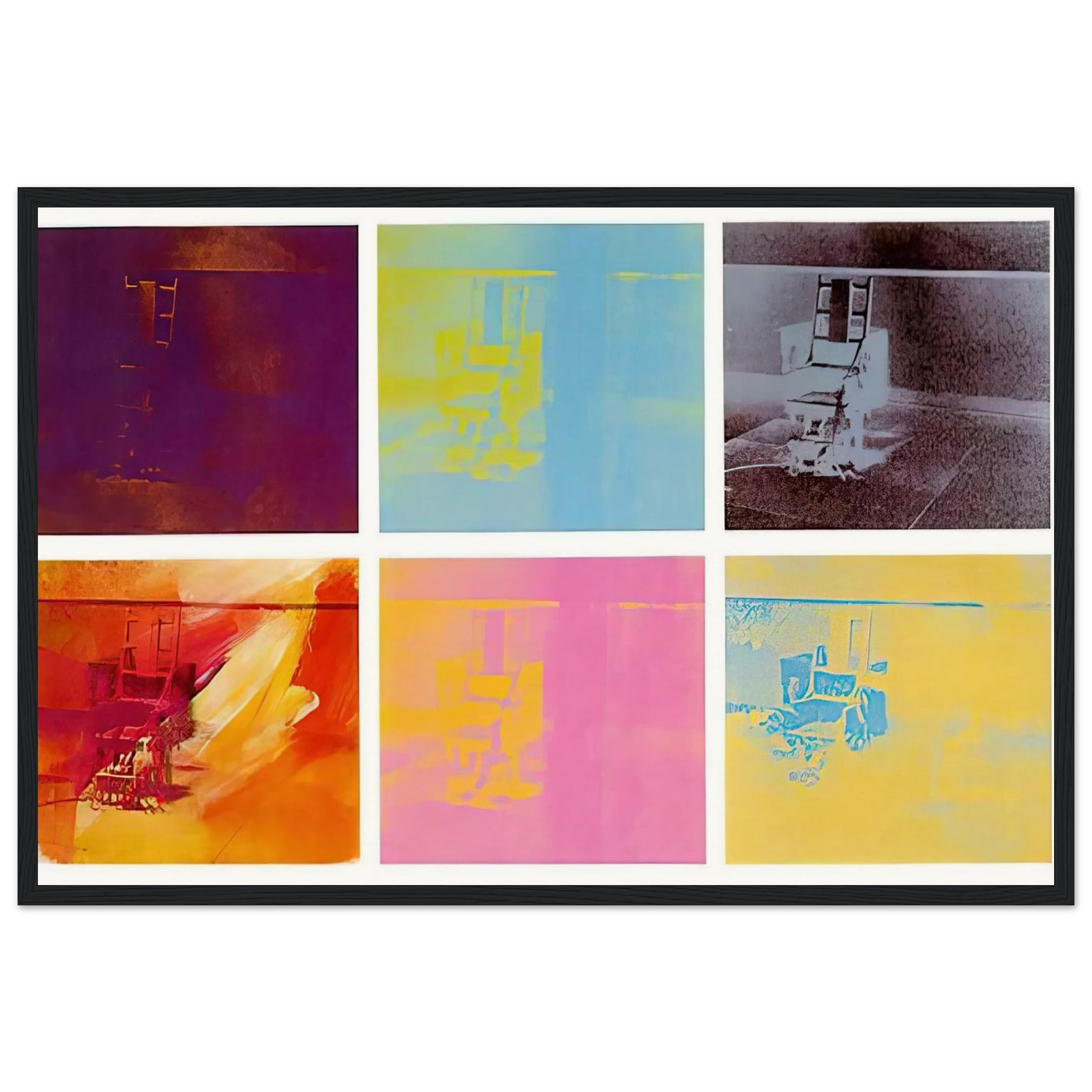Electric Chair Framed Poster | Andy Warhol Framed Prints Wall Art | Andy Warhol Prints