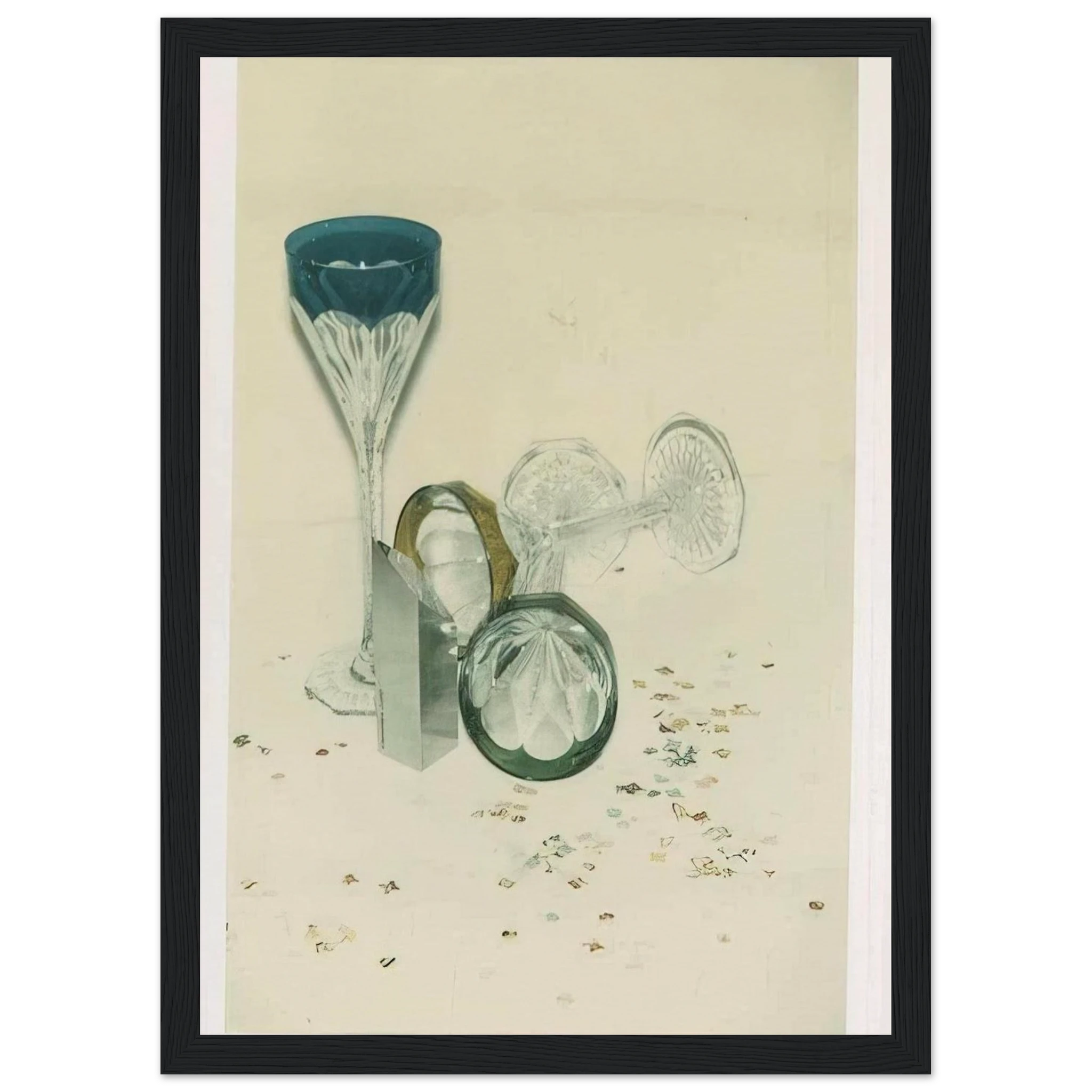 Committee 2000 Champagne Glasses Framed Poster | Andy Warhol Framed Prints Wall Art | Andy Warhol Prints