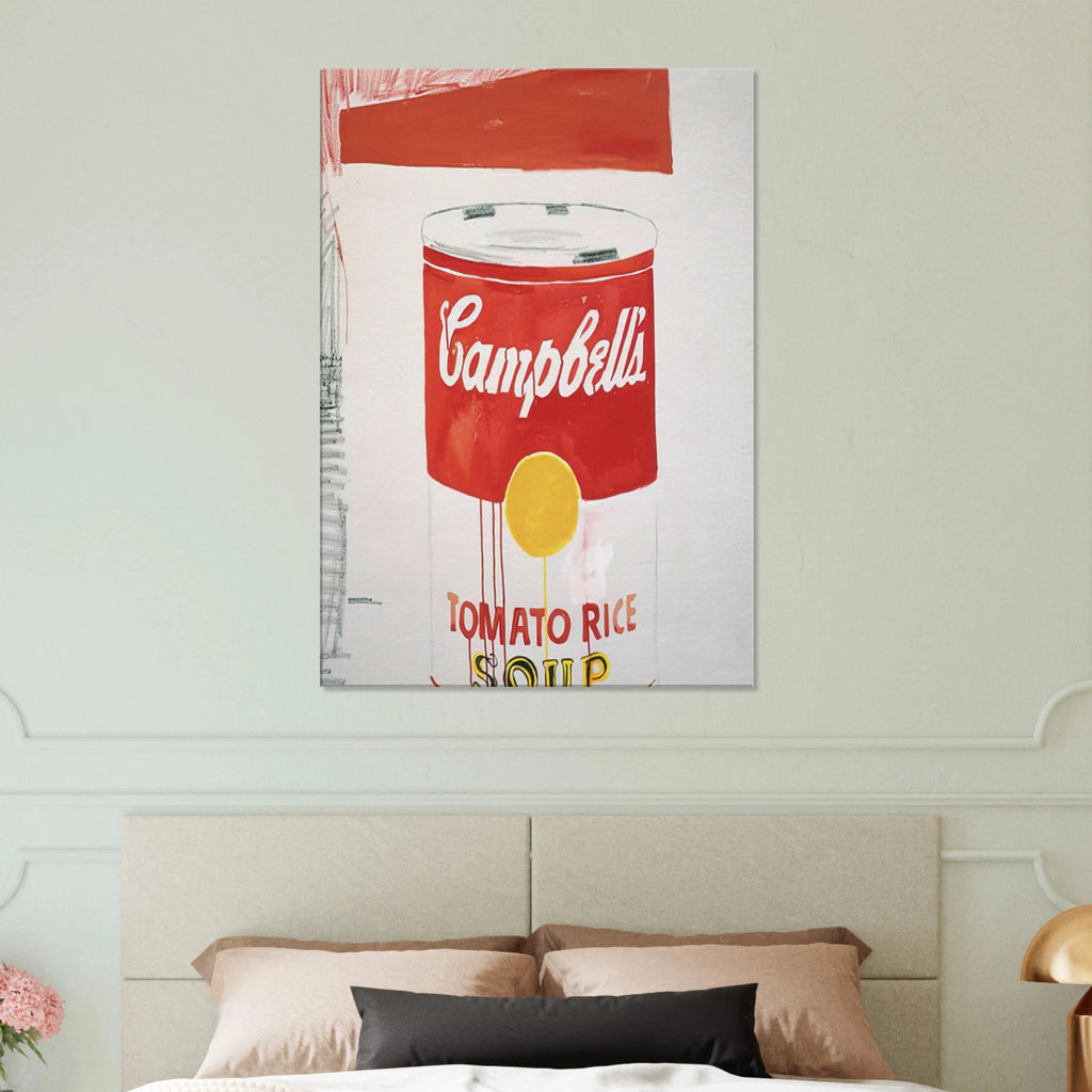 Campbell's Soup Can  Tomato Rice  Canvas | Andy Warhol Canvas | Andy Warhol Prints