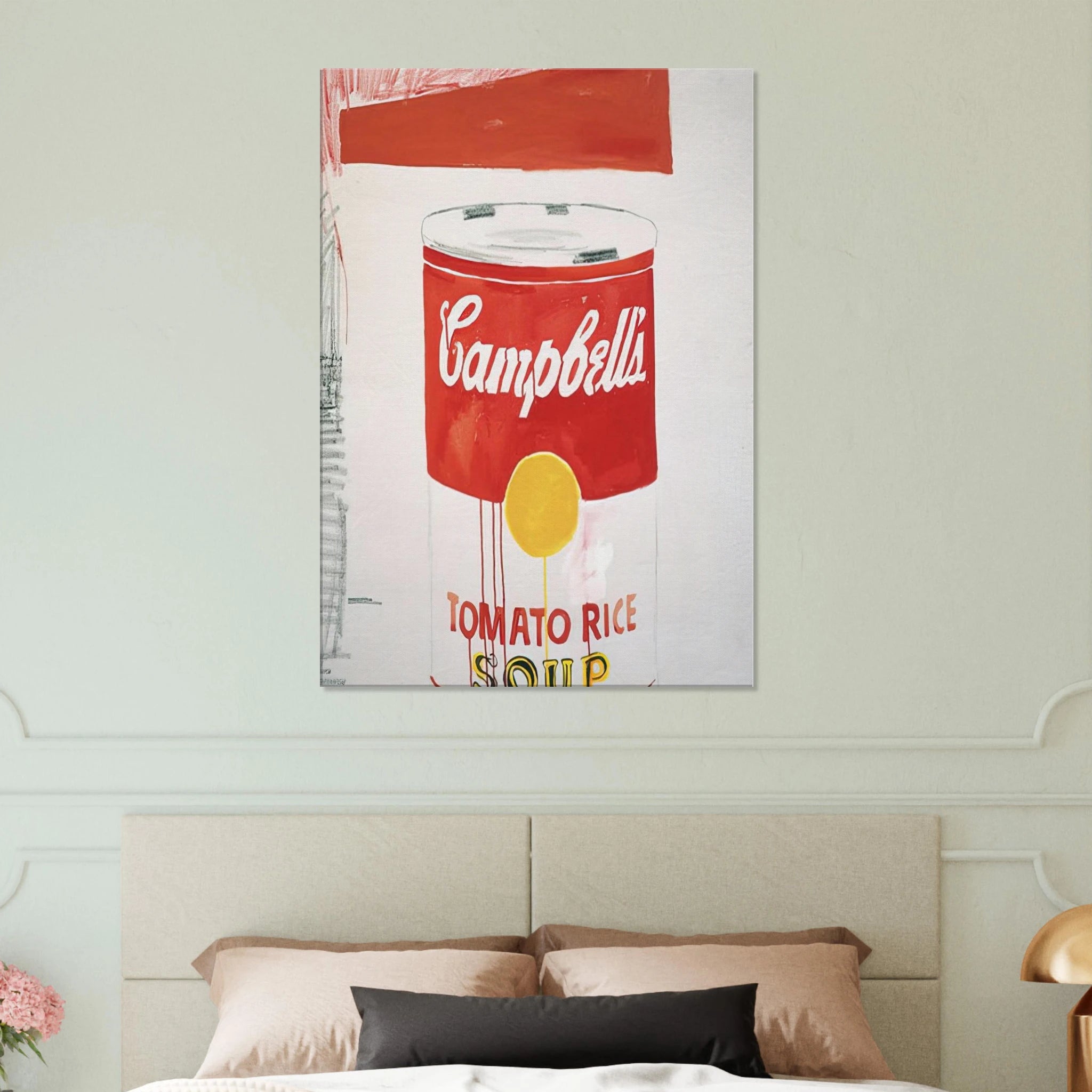 Campbell's Soup Can  Tomato Rice  Canvas | Andy Warhol Canvas | Andy Warhol Prints