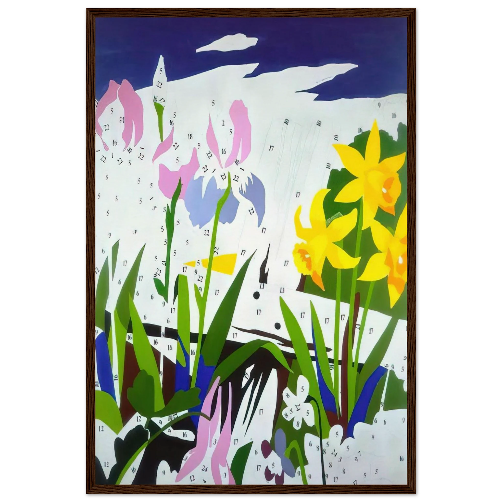 Do It Yourself  Flowers  Framed Poster | Andy Warhol Framed Prints Wall Art | Andy Warhol Prints