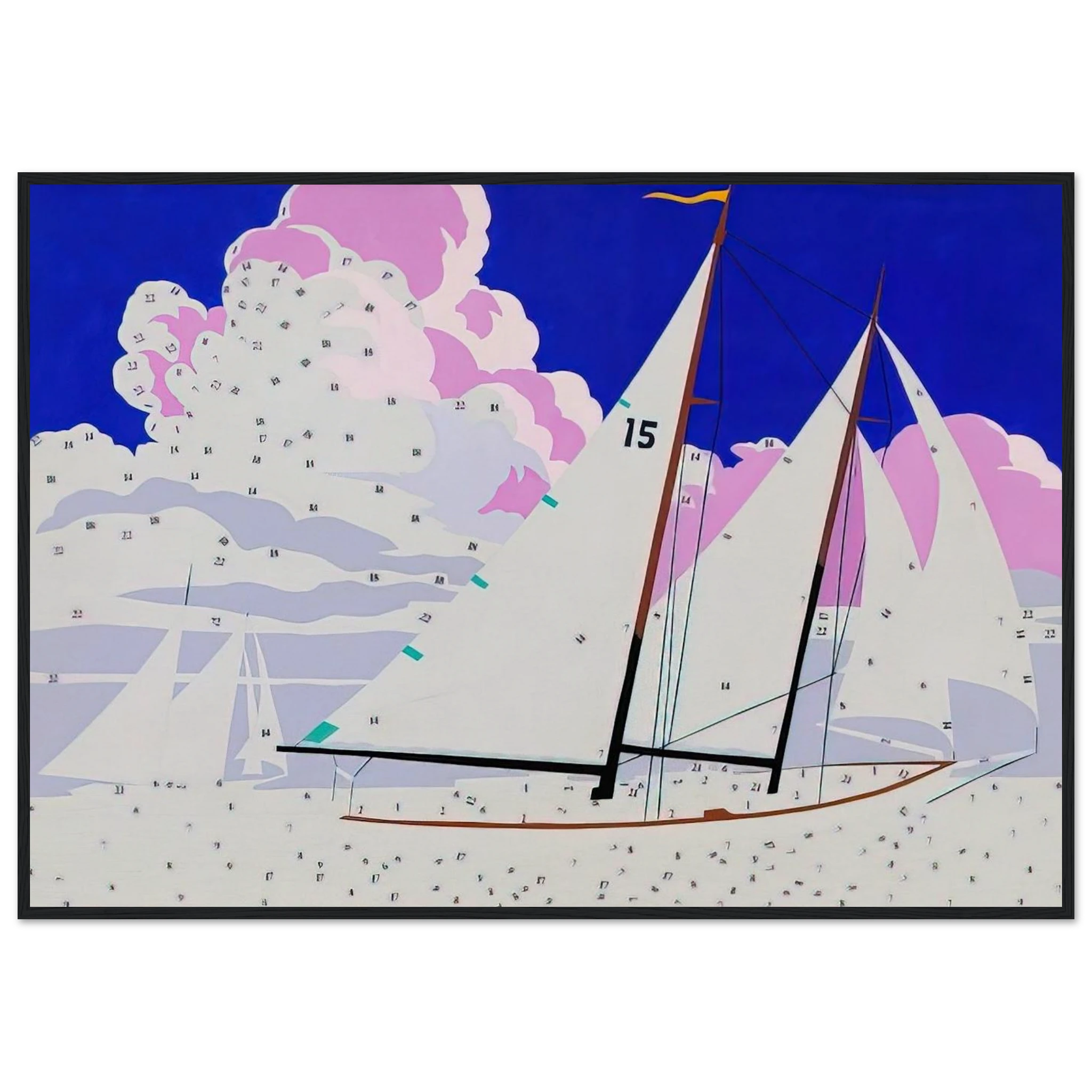 Do It Yourself  Sailboats  Framed Poster | Andy Warhol Framed Prints Wall Art | Andy Warhol Prints