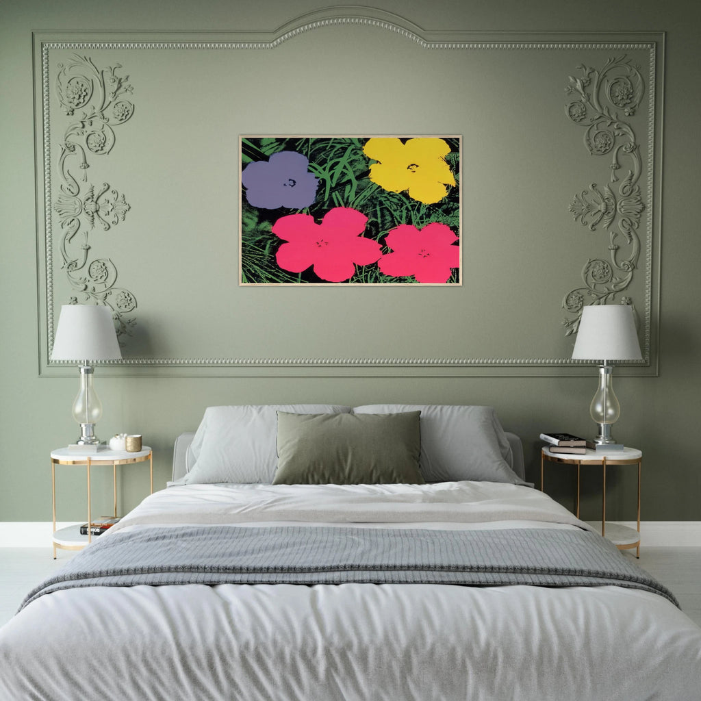 Flowers Framed Poster | Andy Warhol Framed Prints Wall Art | Andy Warhol Prints
