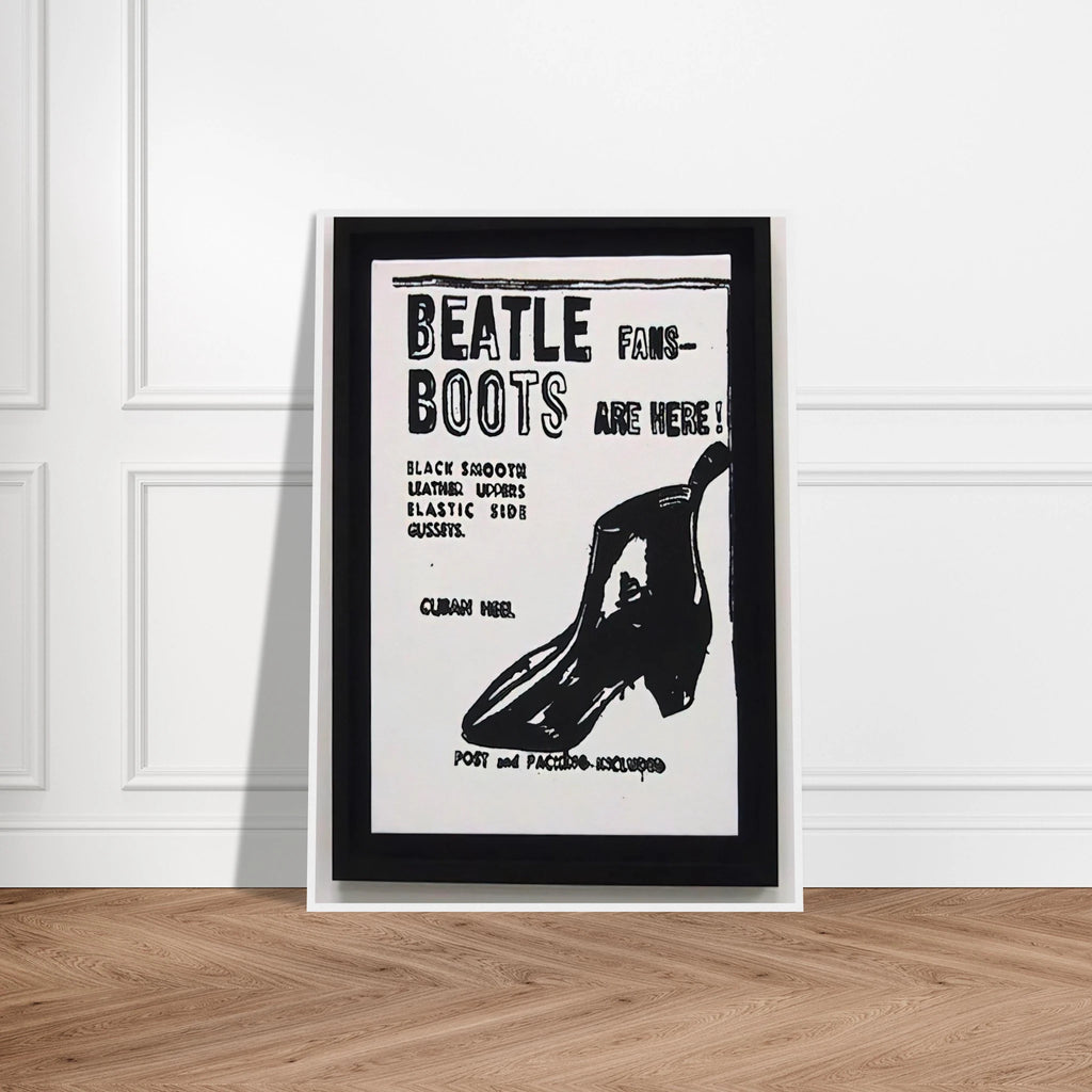 Beatle Boots Framed Poster | Andy Warhol Framed Prints Wall Art | Andy Warhol Prints