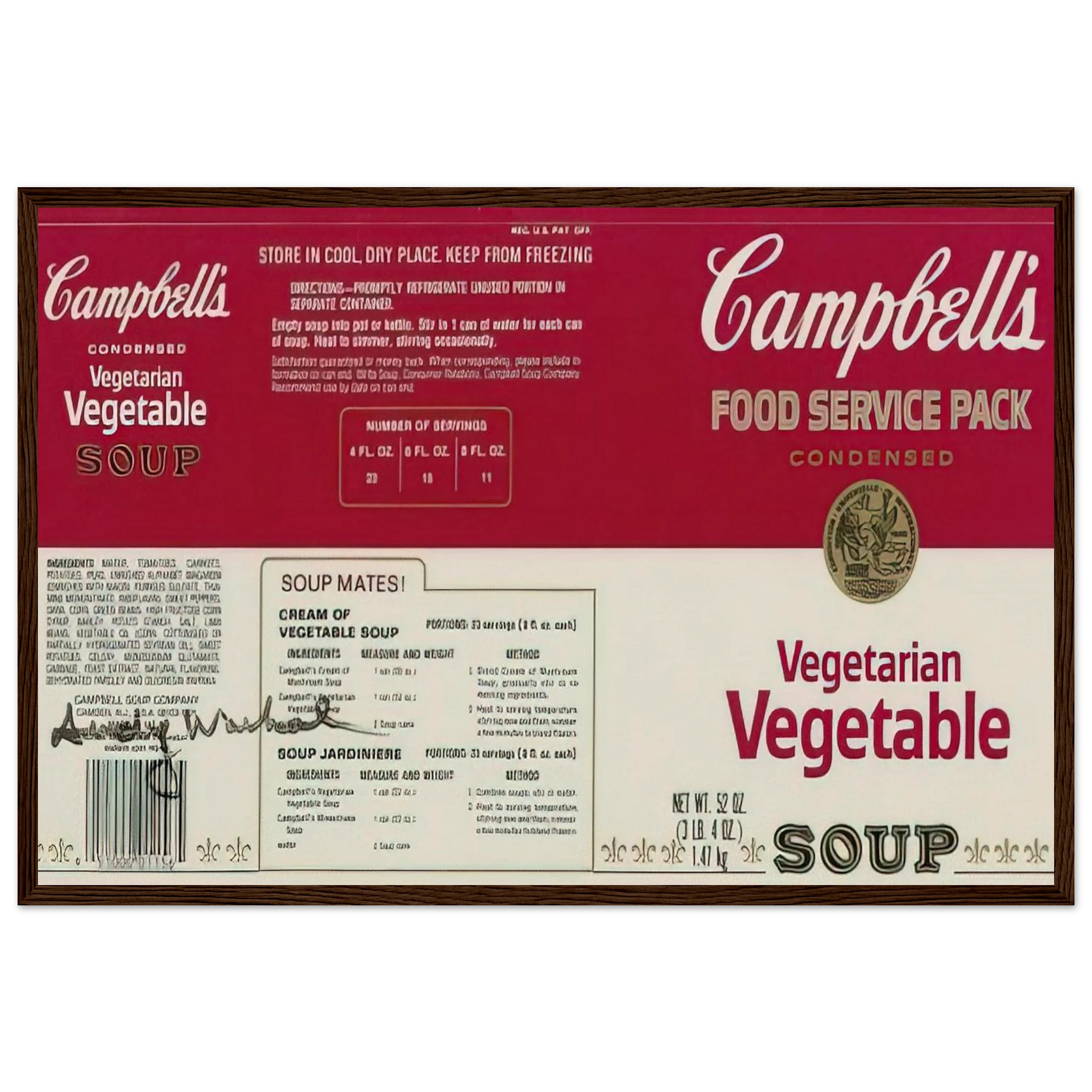 Campbell Soup Company Framed Poster | Andy Warhol Framed Prints Wall Art | Andy Warhol Prints