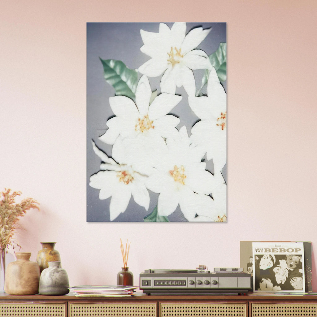 Christmas Poinsettias-White Canvas | Andy Warhol Canvas | Andy Warhol Prints