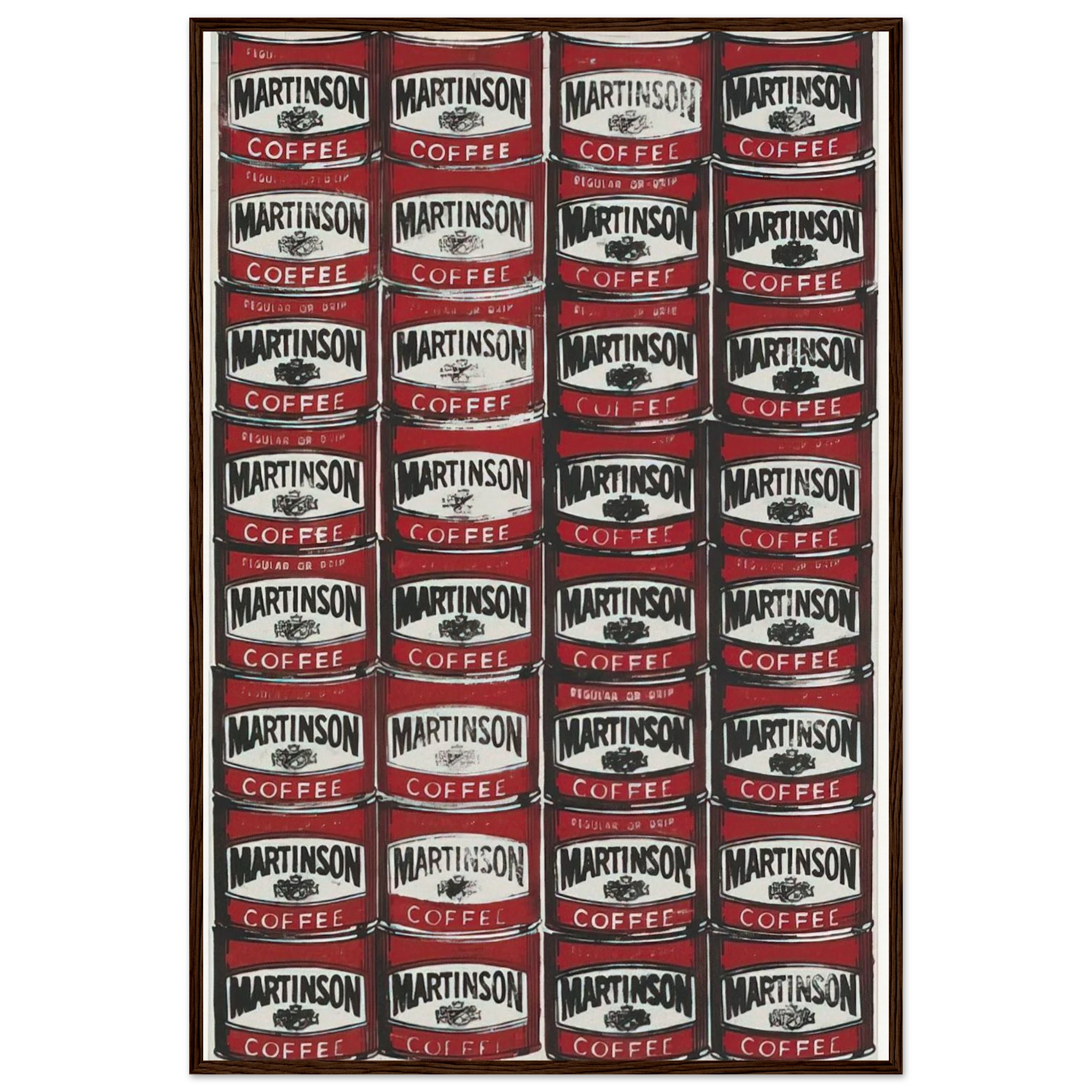 Martinson Coffee Framed Poster | Andy Warhol Framed Prints Wall Art | Andy Warhol Prints