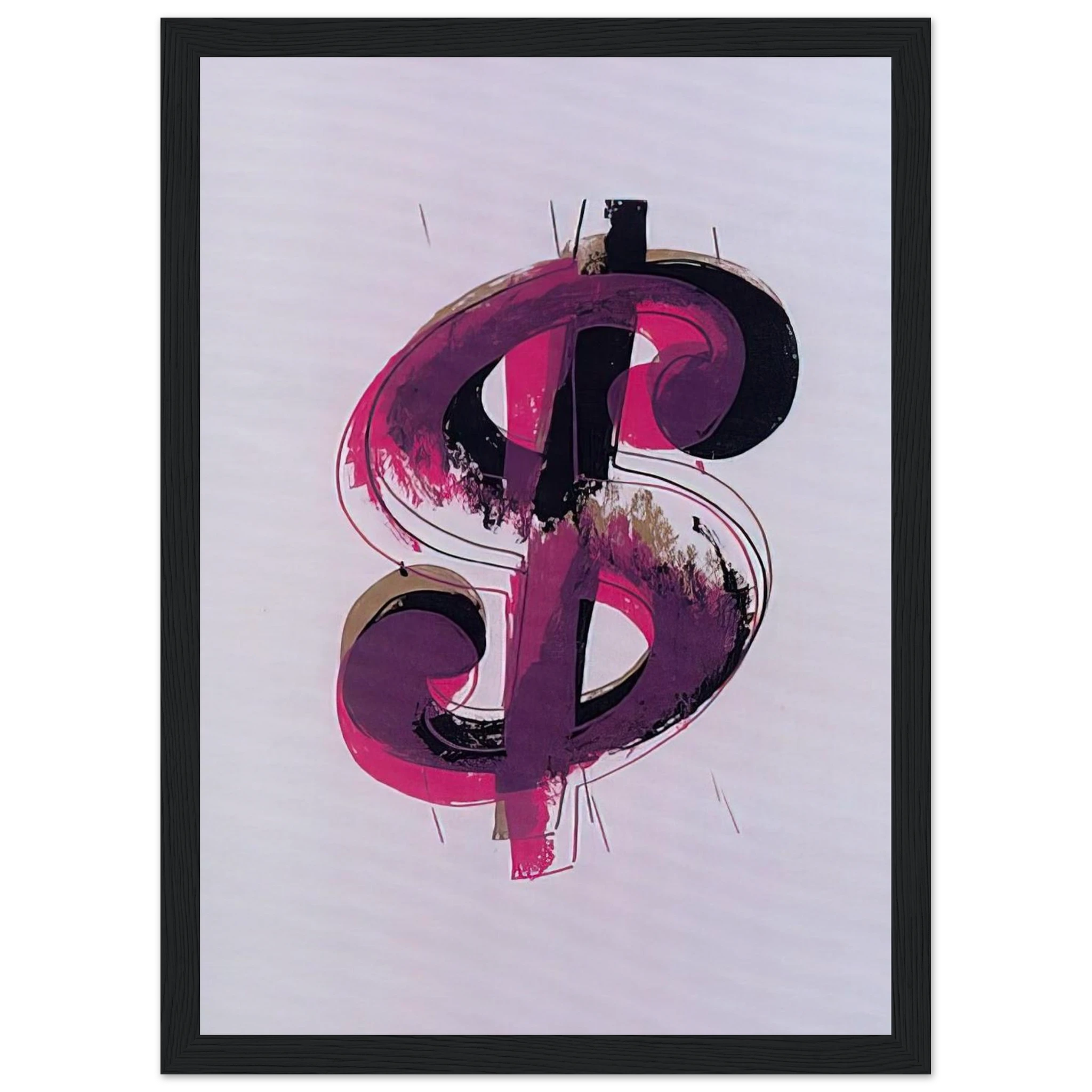 Paper Dollar Framed Poster | Andy Warhol Framed Prints Wall Art | Andy Warhol Prints