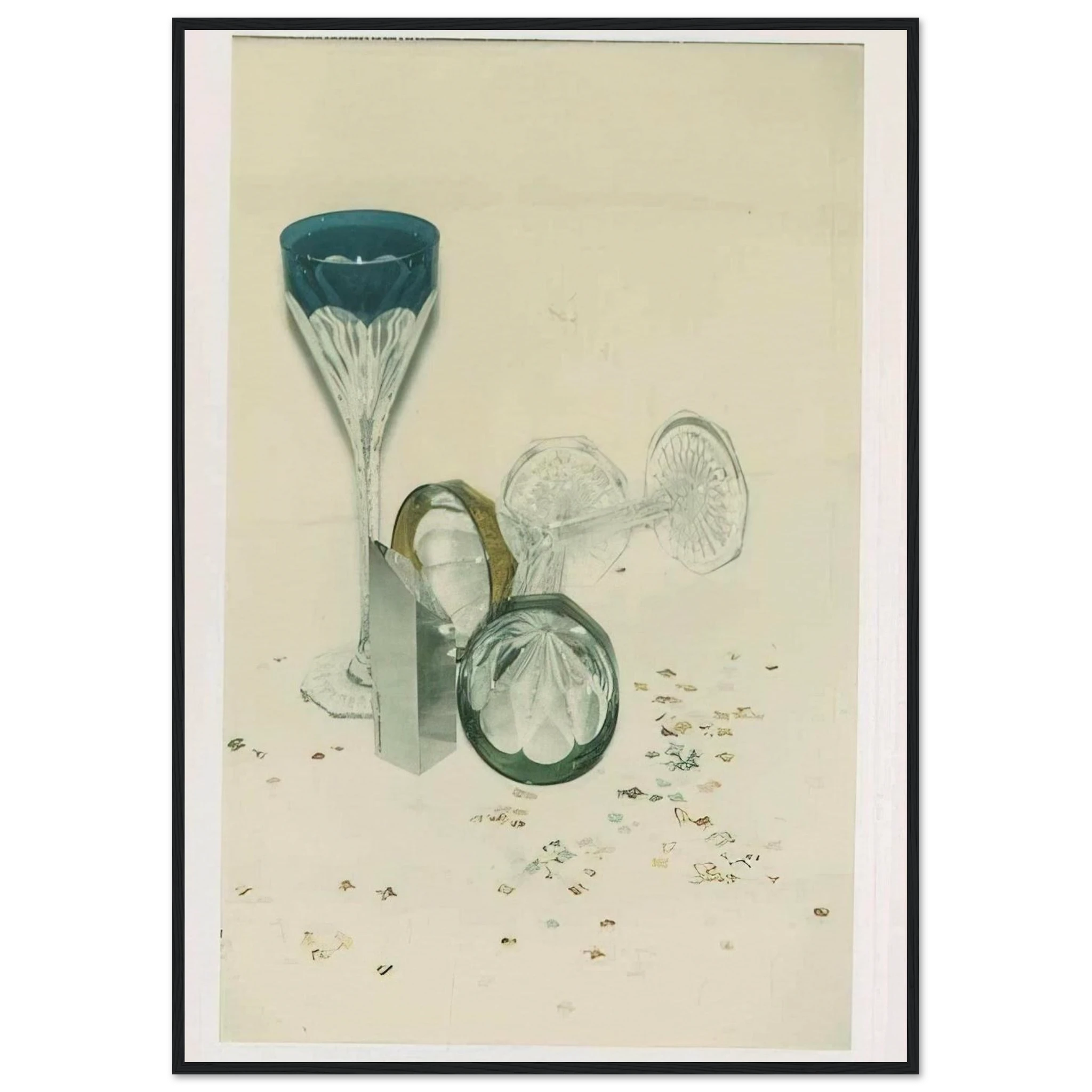 Committee 2000 Champagne Glasses Framed Poster | Andy Warhol Framed Prints Wall Art | Andy Warhol Prints