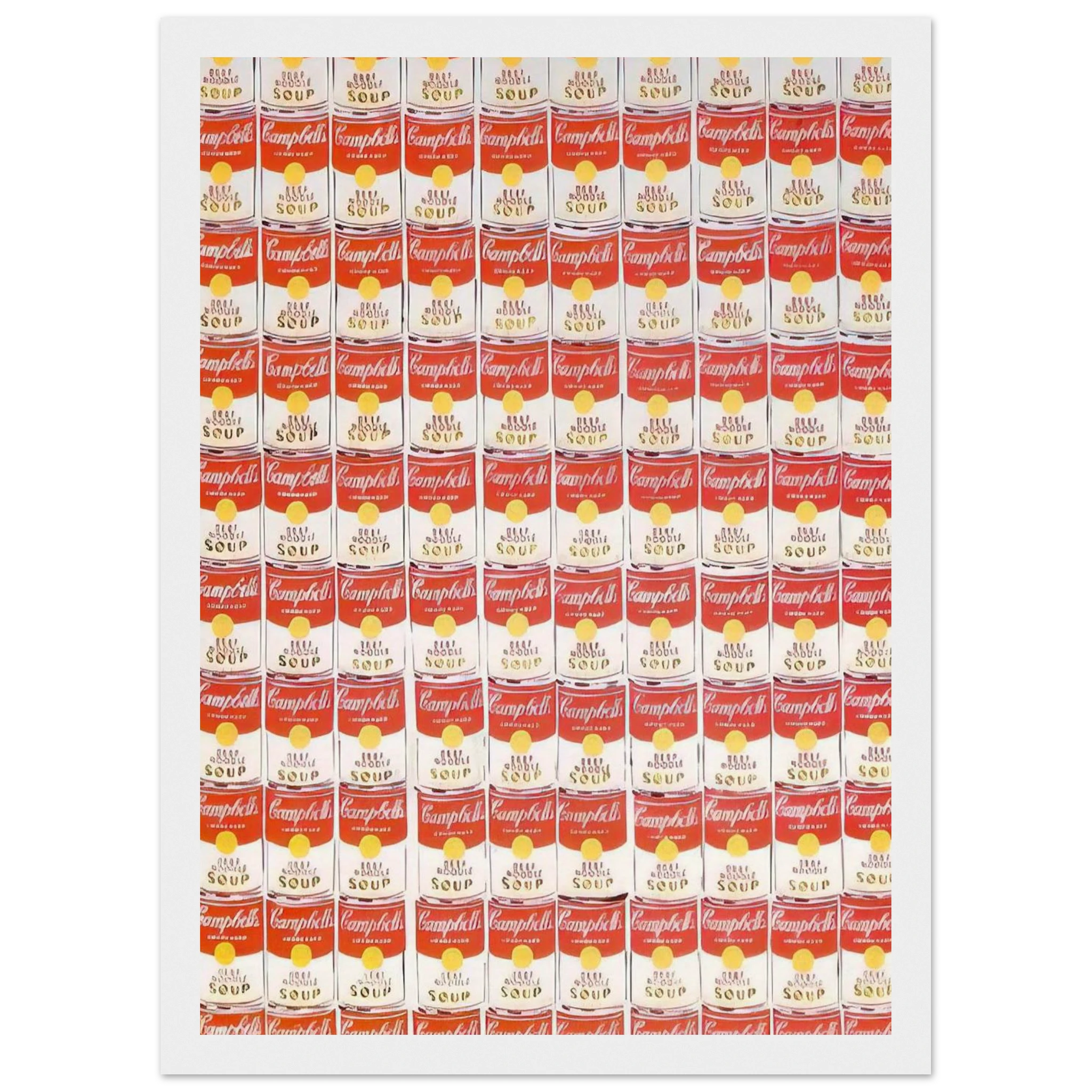 100 Cans Framed Poster | Andy Warhol Framed Prints Wall Art | Andy Warhol Prints