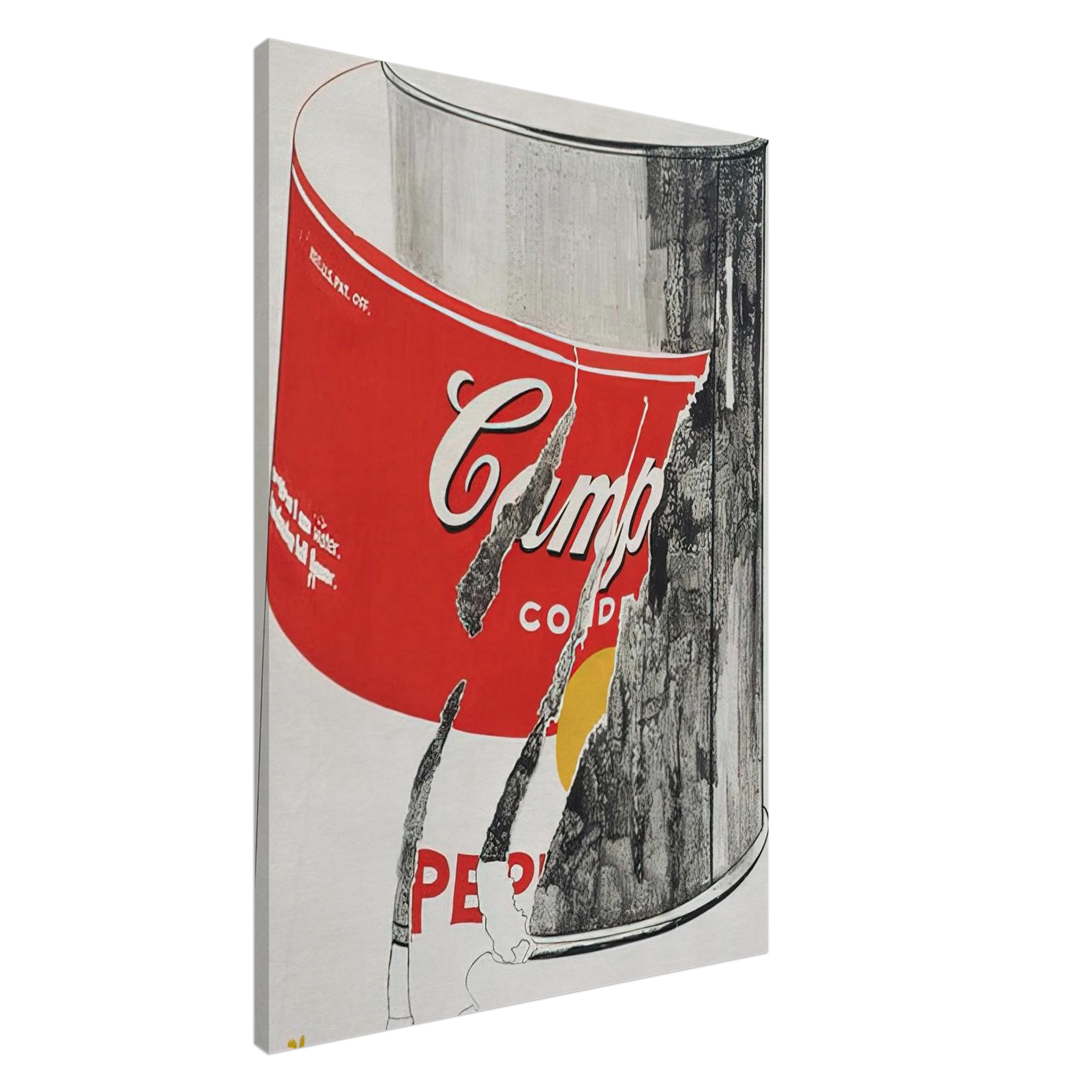 Big Torn Campbell's Soup Can  Pepper Pot  Canvas | Andy Warhol Canvas | Andy Warhol Prints