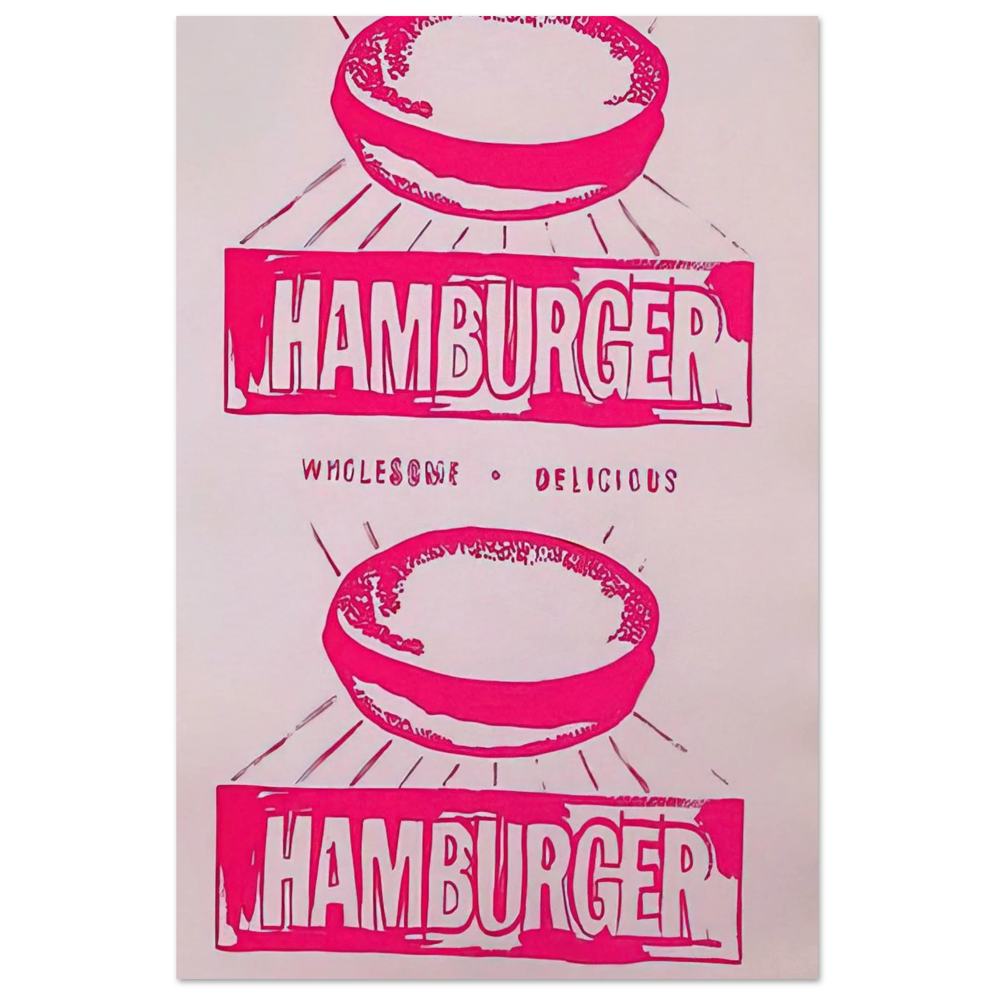 Double Hamburger Poster | Andy Warhol Poster | Andy Warhol Prints