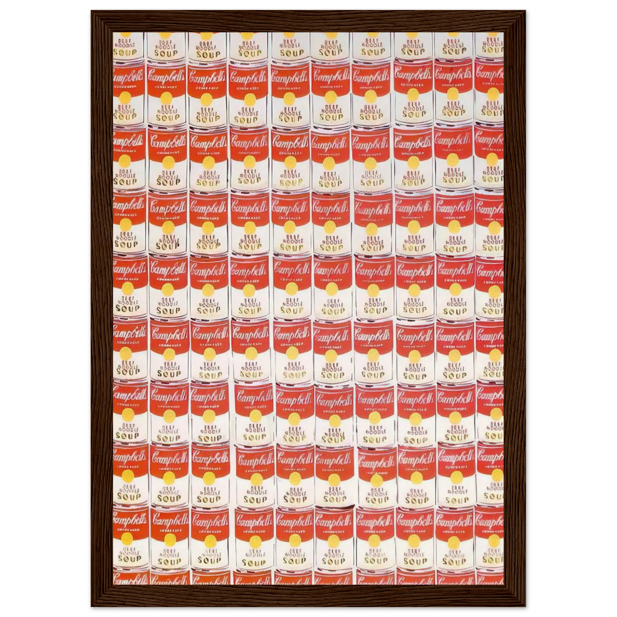 100 Cans Framed Poster | Andy Warhol Framed Prints Wall Art | Andy Warhol Prints