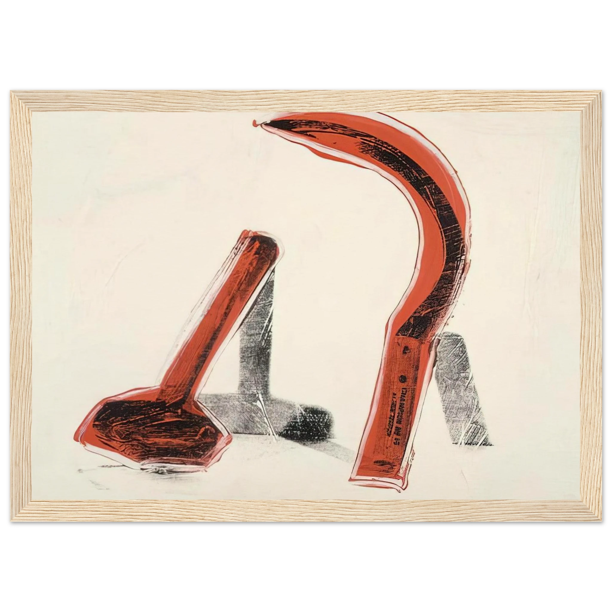 Hammer and Sickle Framed Poster | Andy Warhol Framed Prints Wall Art | Andy Warhol Prints