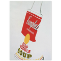 Crushed Campbell's Soup Can  Beef Noodle  Poster | Andy Warhol Poster | Andy Warhol Prints