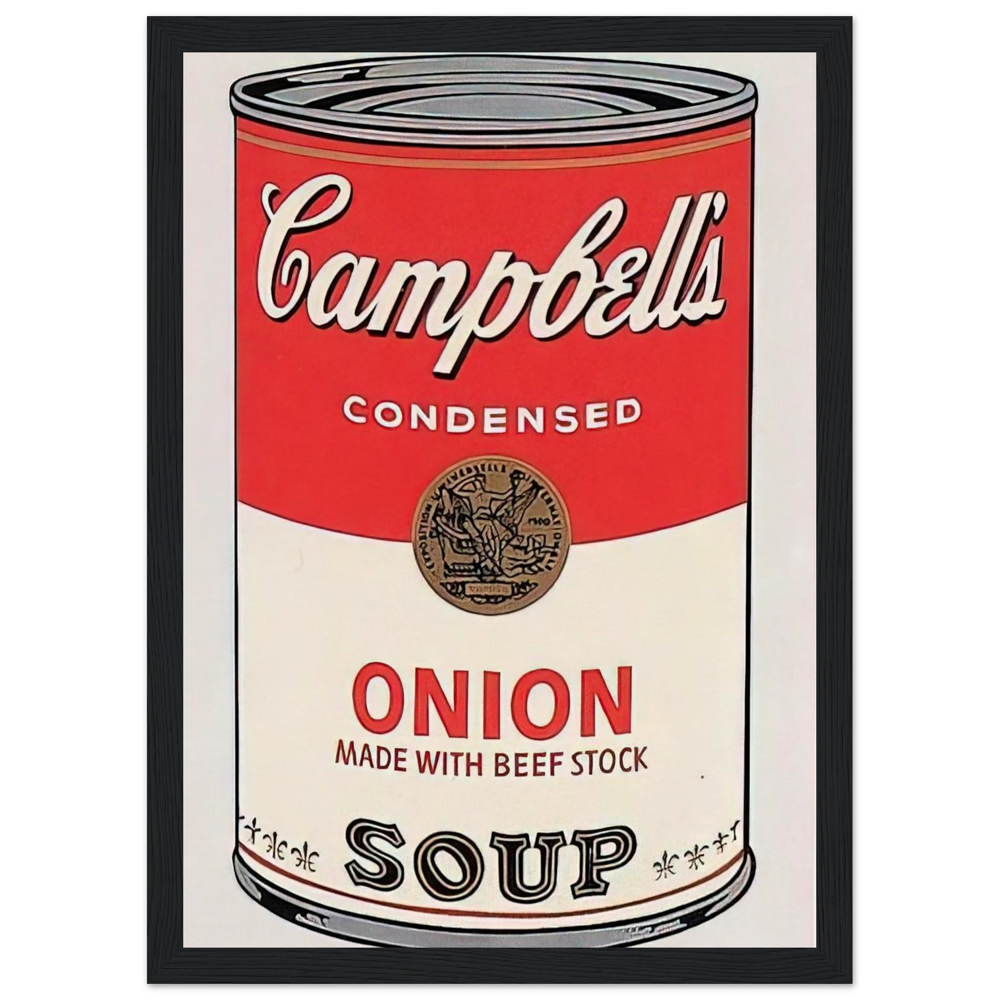 Campbell's Soup Can  onion  Framed Poster | Andy Warhol Framed Prints Wall Art | Andy Warhol Prints