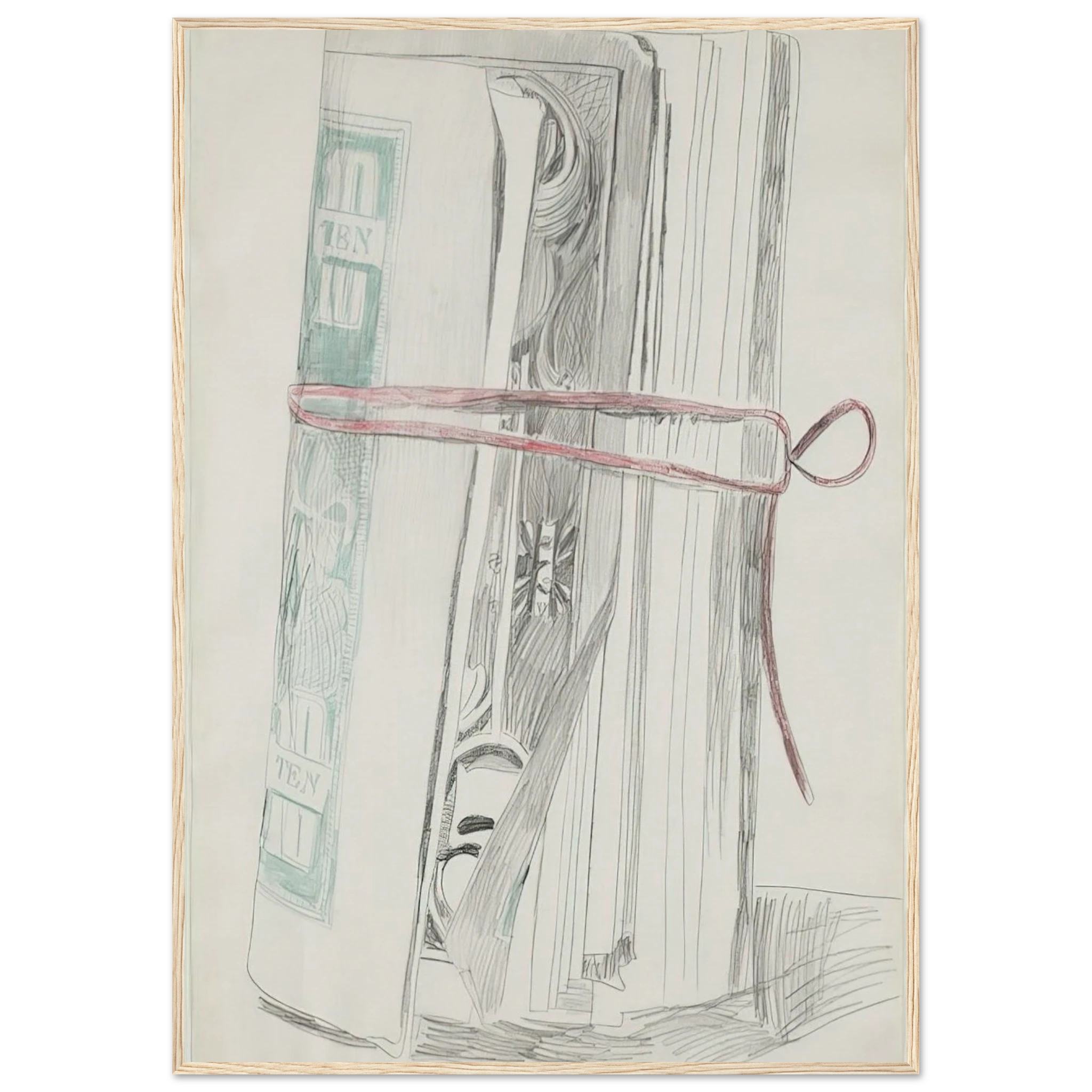 Roll of Bills Framed Poster | Andy Warhol Framed Prints Wall Art | Andy Warhol Prints