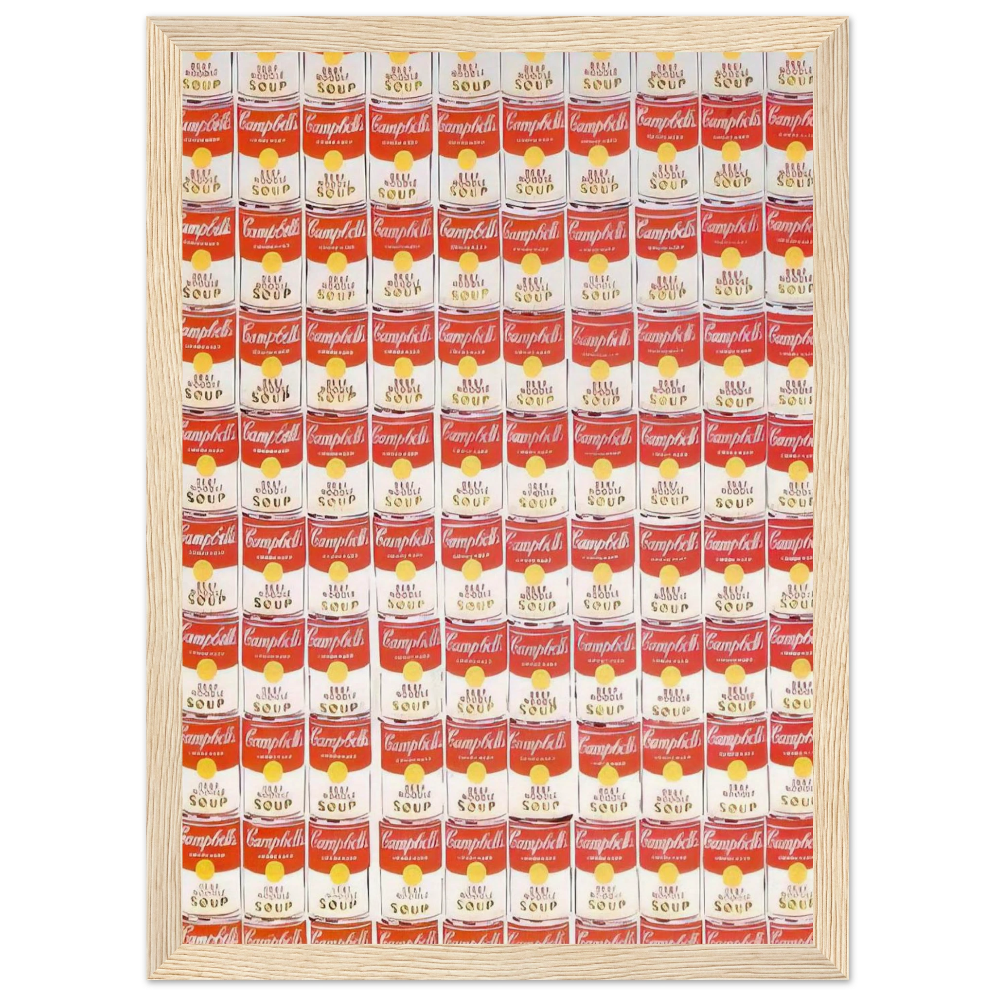 100 Cans Framed Poster | Andy Warhol Framed Prints Wall Art | Andy Warhol Prints