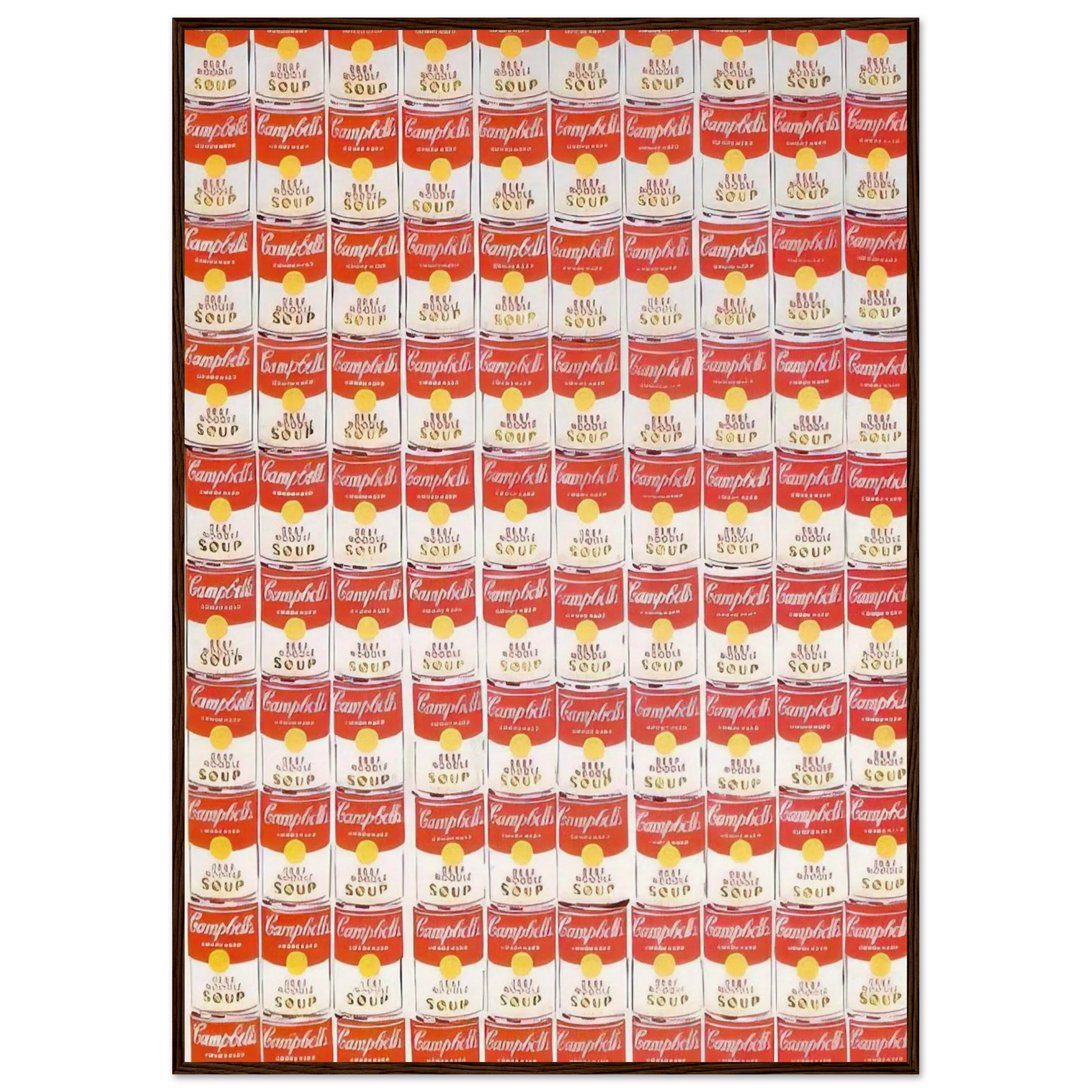 100 Cans Framed Poster | Andy Warhol Framed Prints Wall Art | Andy Warhol Prints