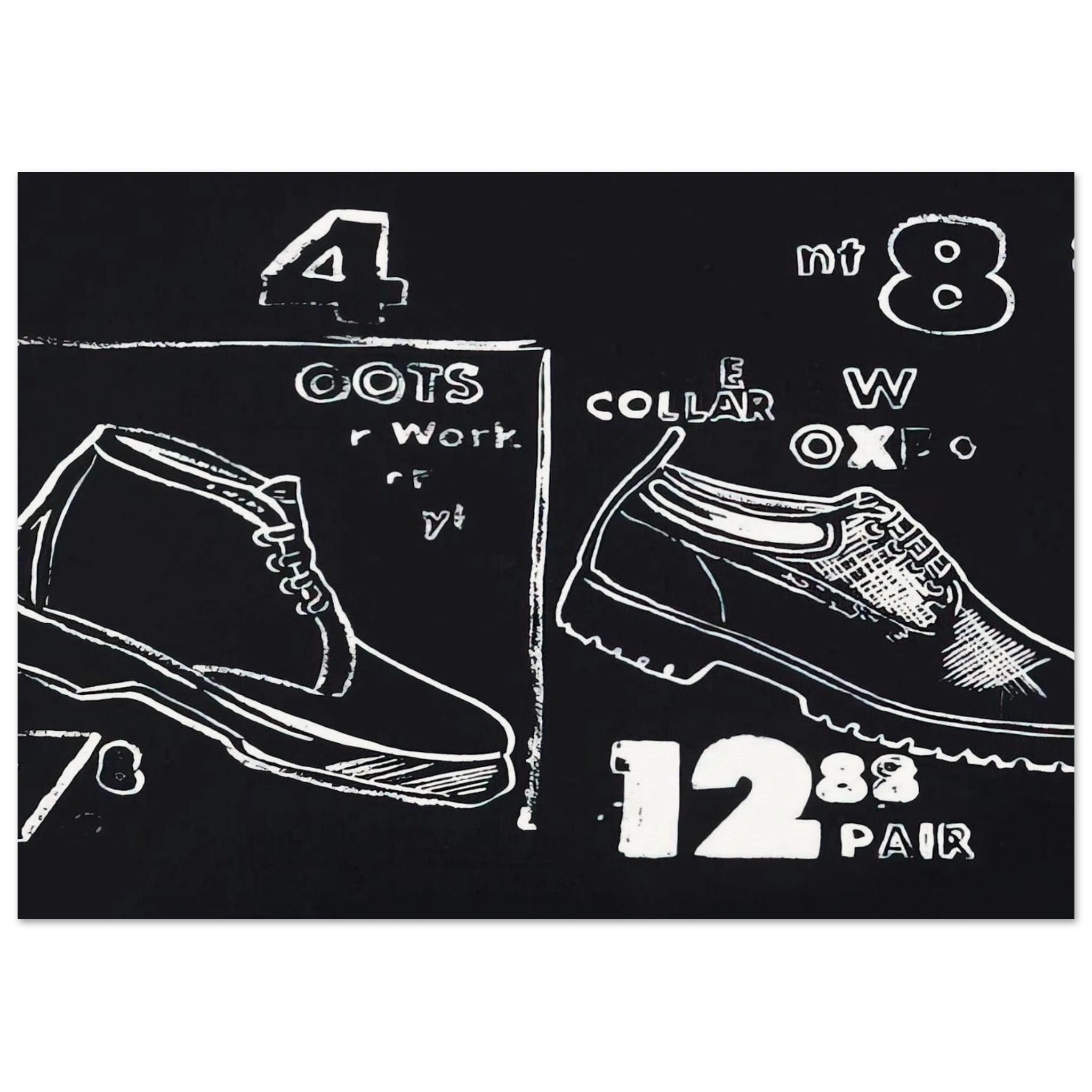 Work Boots Poster | Andy Warhol Poster | Andy Warhol Prints