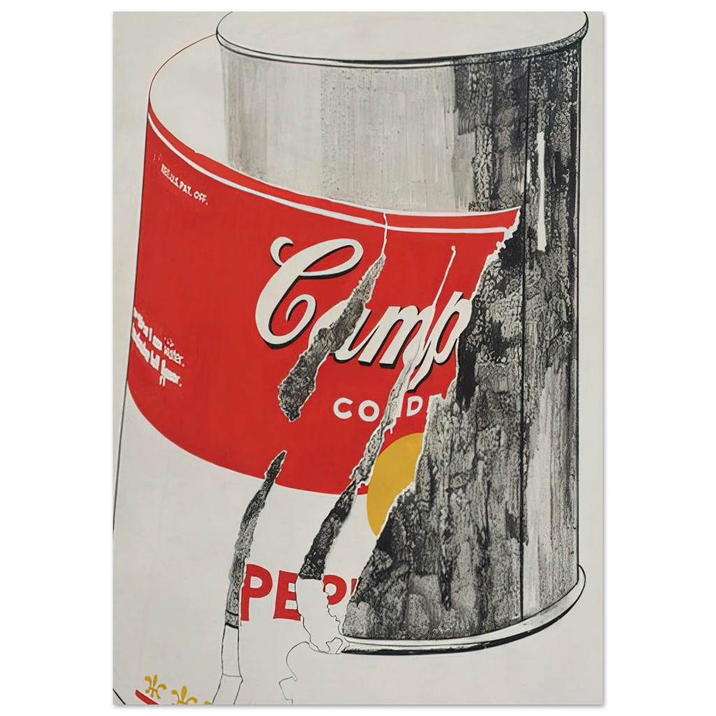 Big Torn Campbell's Soup Can  Pepper Pot  Poster | Andy Warhol Poster | Andy Warhol Prints