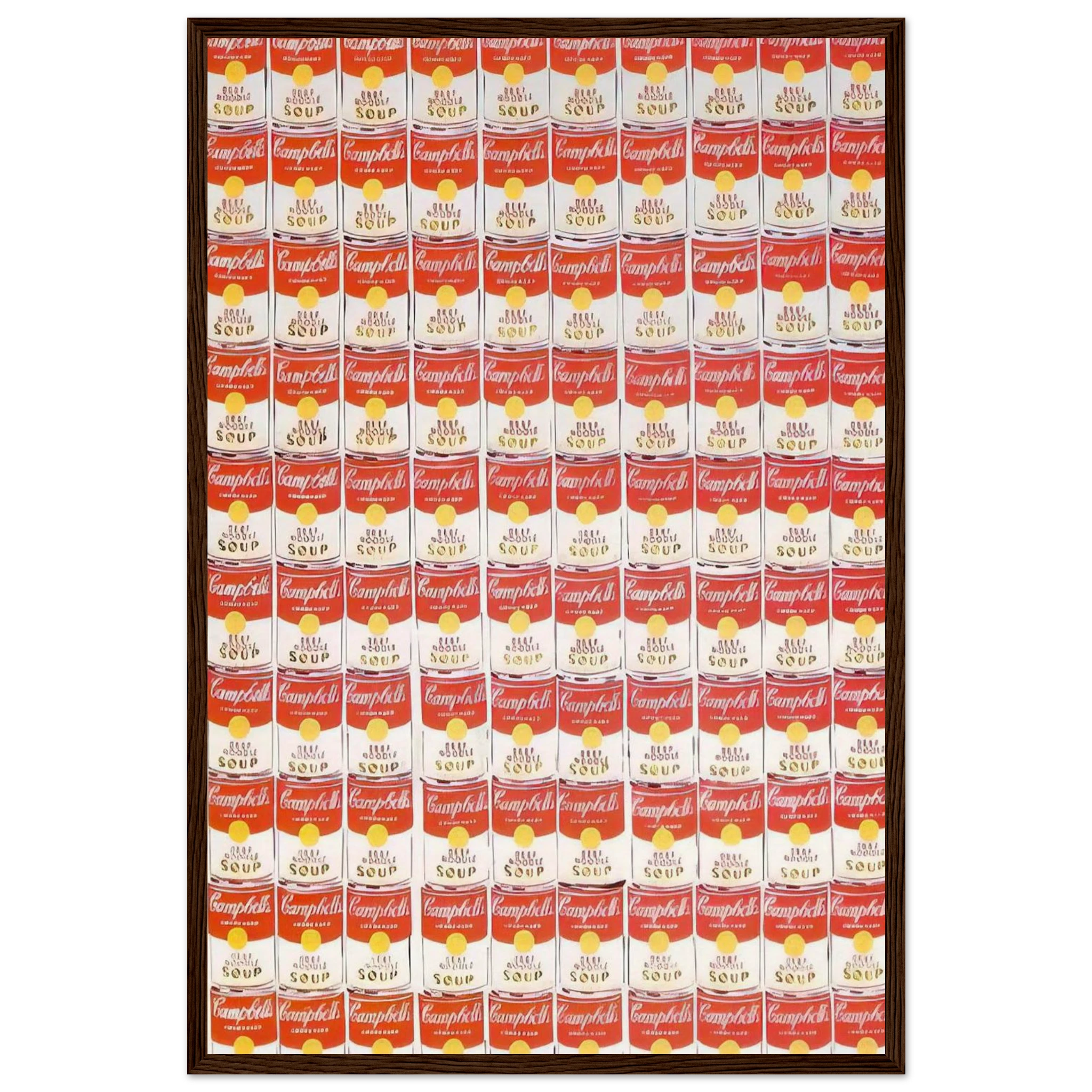 100 Cans Framed Poster | Andy Warhol Framed Prints Wall Art | Andy Warhol Prints