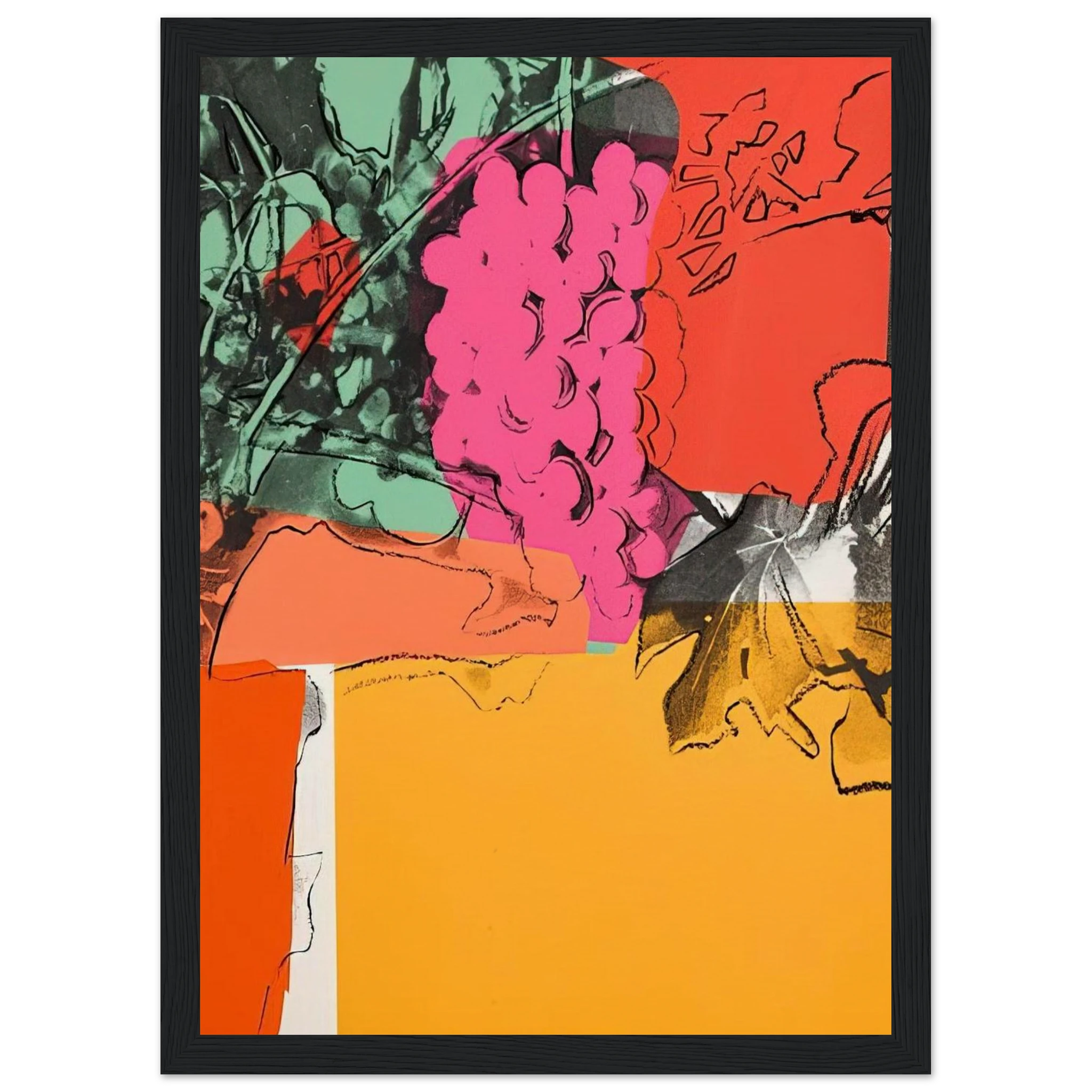 Grapes #1 Framed Poster | Andy Warhol Framed Prints Wall Art | Andy Warhol Prints