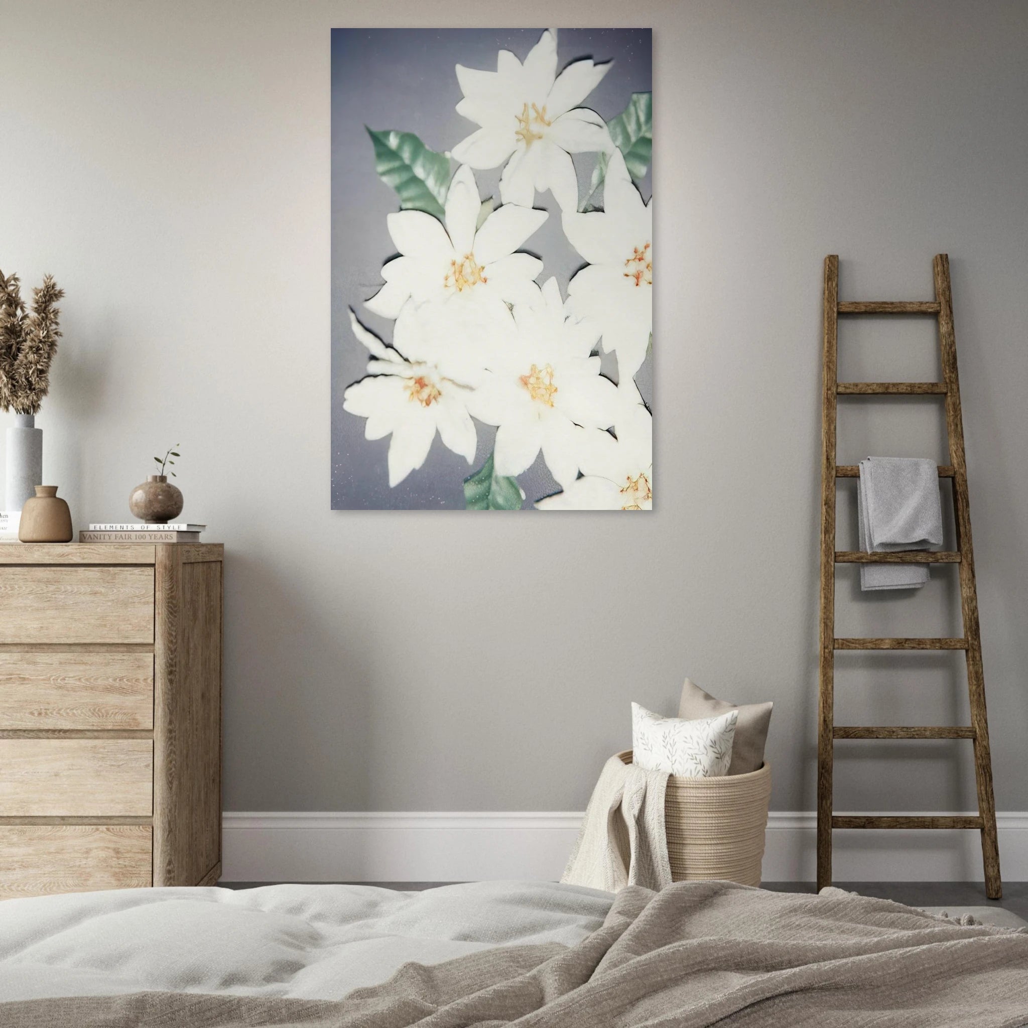 Christmas Poinsettias-White Poster | Andy Warhol Poster | Andy Warhol Prints
