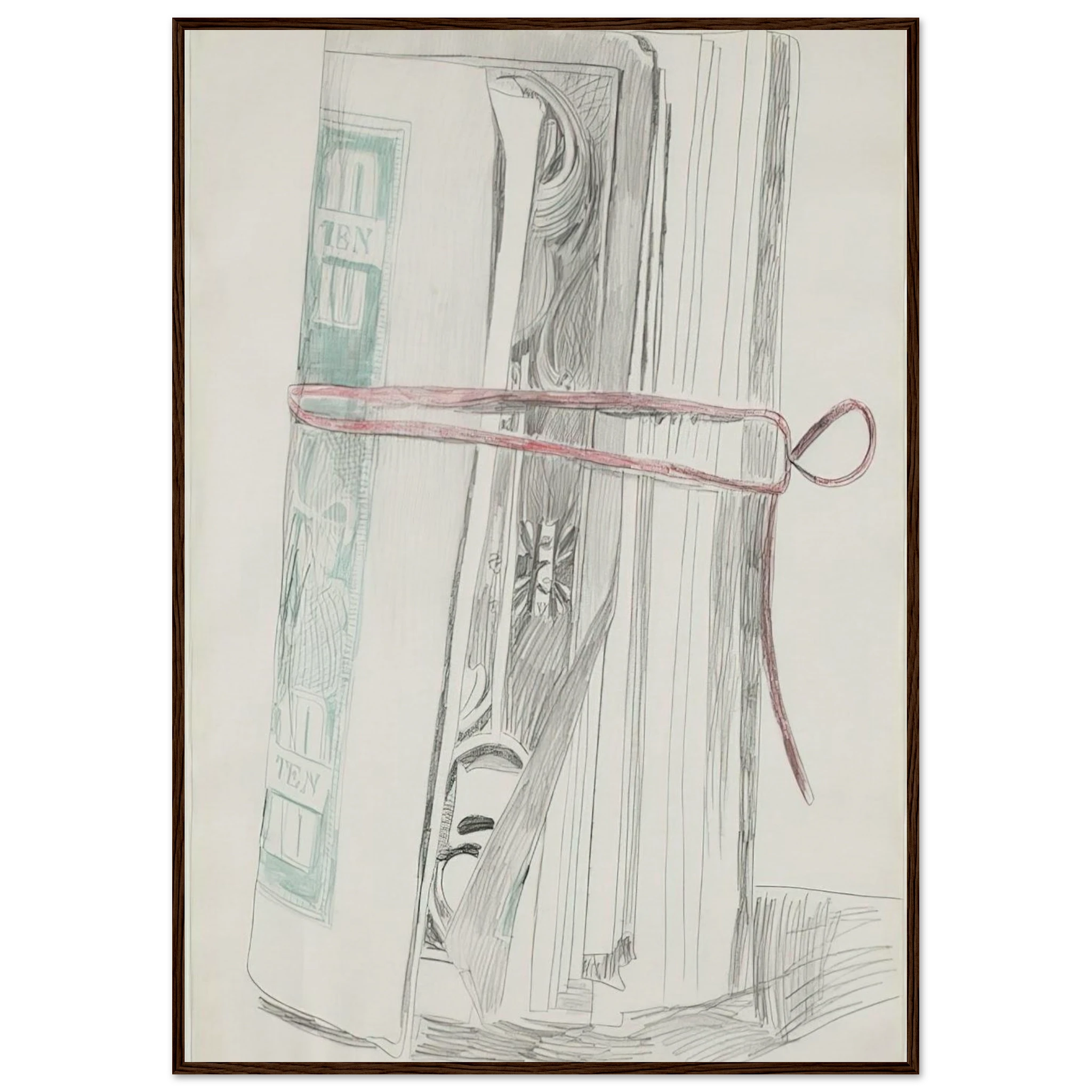 Roll of Bills Framed Poster | Andy Warhol Framed Prints Wall Art | Andy Warhol Prints