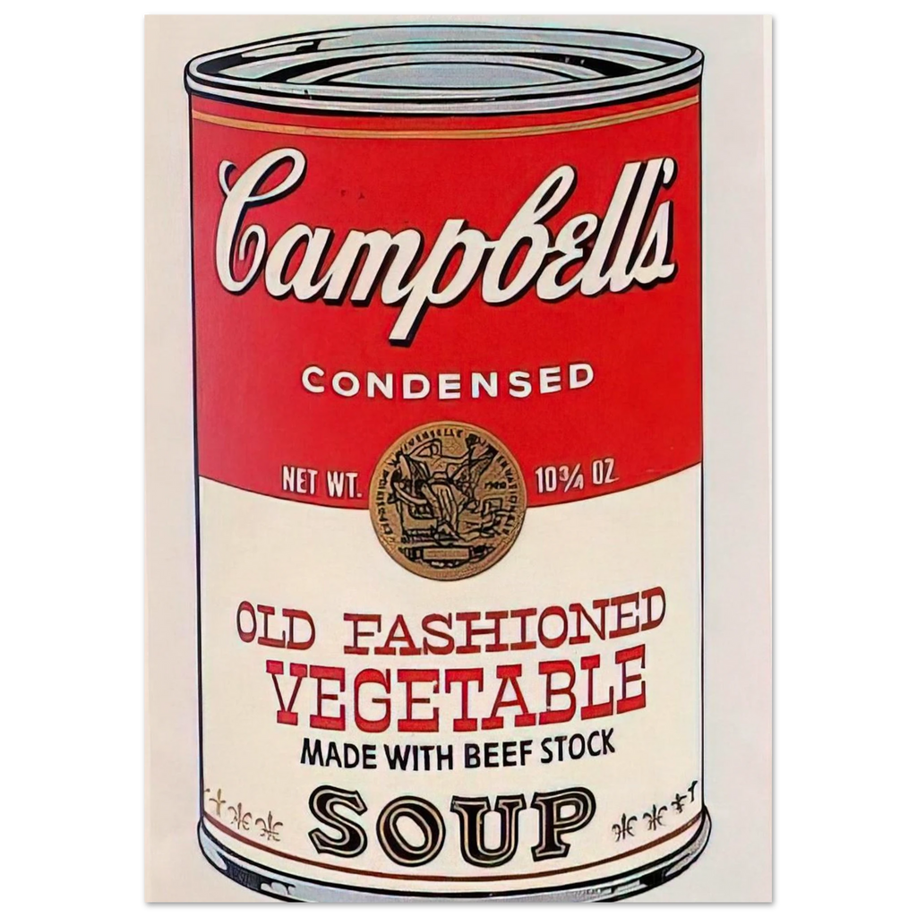 Campbell's Soup Can  Old Fashioned Vegetable  Poster | Andy Warhol Poster | Andy Warhol Prints