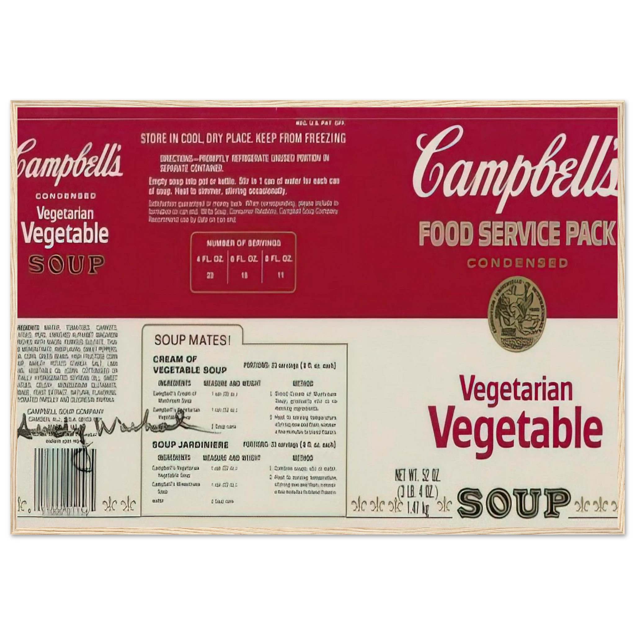 Campbell Soup Company Framed Poster | Andy Warhol Framed Prints Wall Art | Andy Warhol Prints