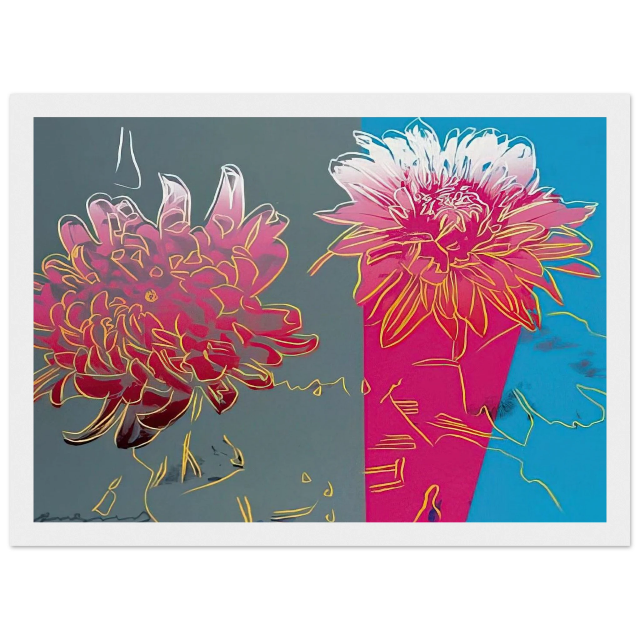 Kiku Framed Poster | Andy Warhol Framed Prints Wall Art | Andy Warhol Prints