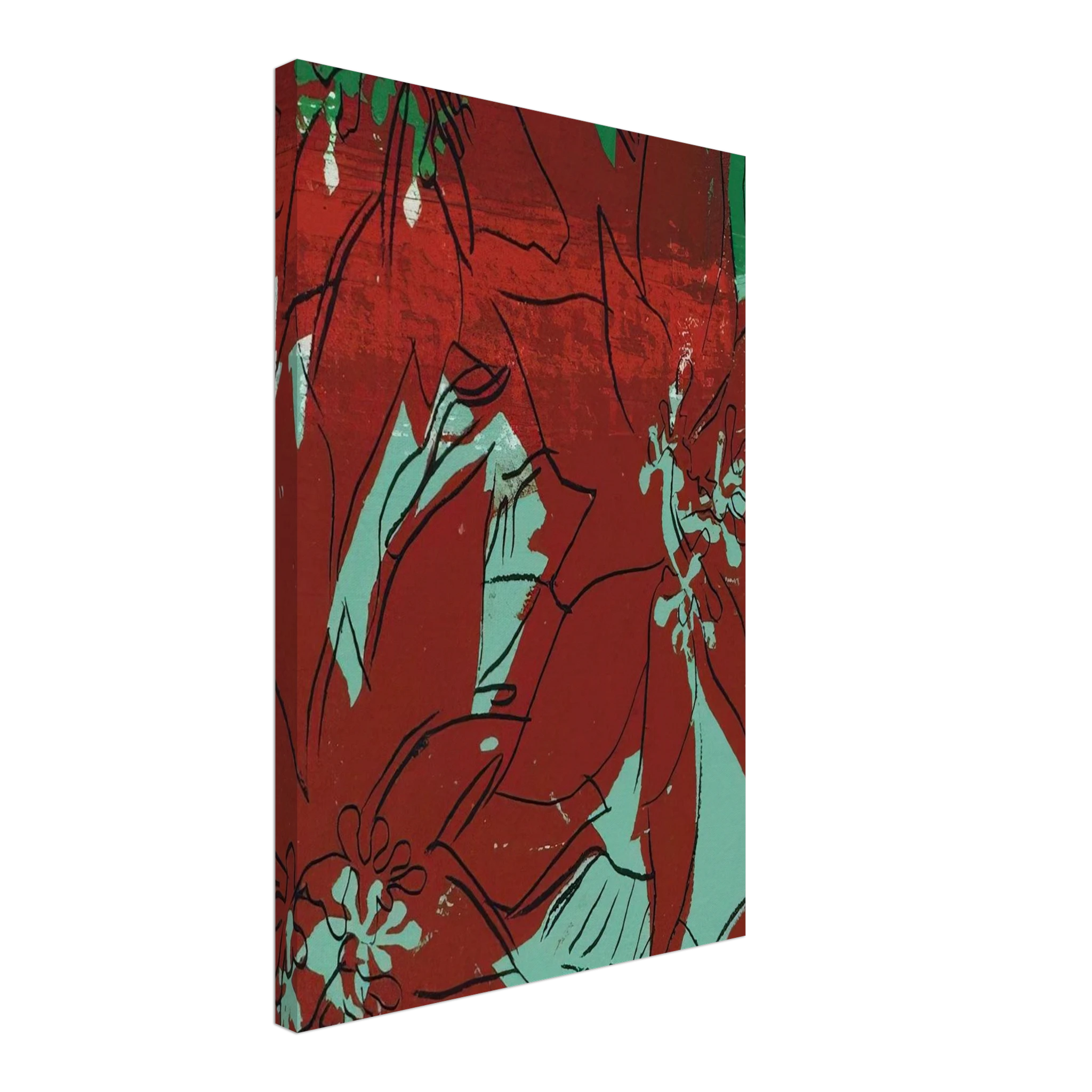 Poinsettias Canvas | Andy Warhol Canvas | Andy Warhol Prints