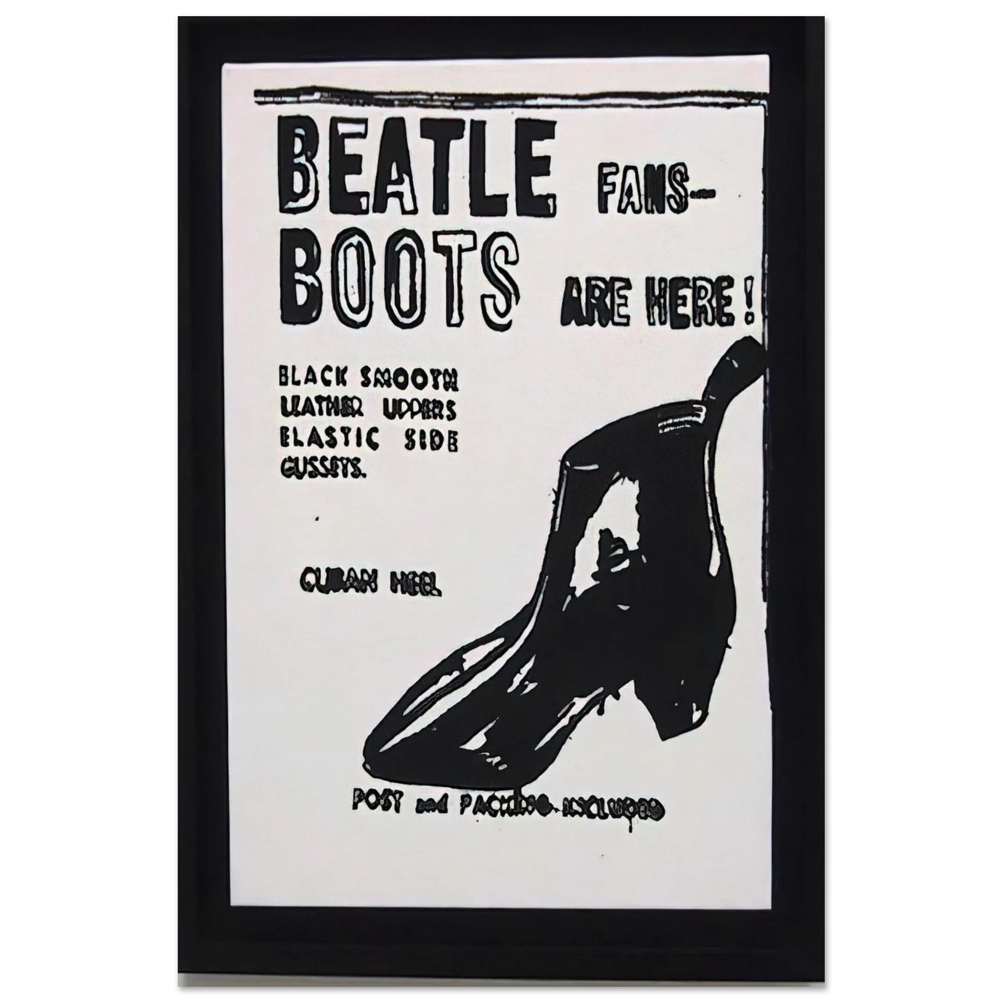 Beatle Boots Poster | Andy Warhol Poster | Andy Warhol Prints