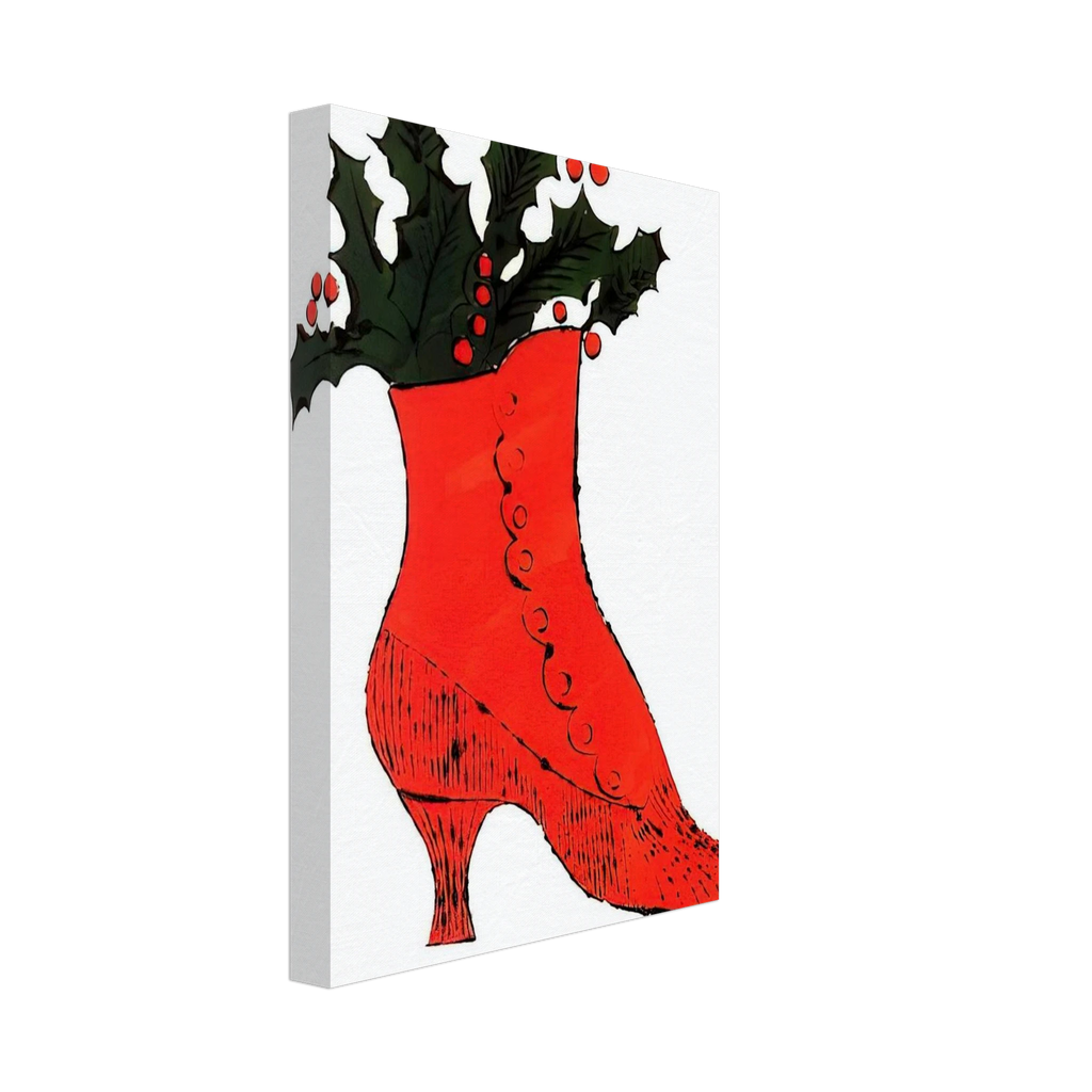 Untitled  red Boot Wit Holly  Canvas | Andy Warhol Canvas | Andy Warhol Prints