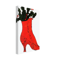 Untitled  red Boot Wit Holly  Canvas | Andy Warhol Canvas | Andy Warhol Prints