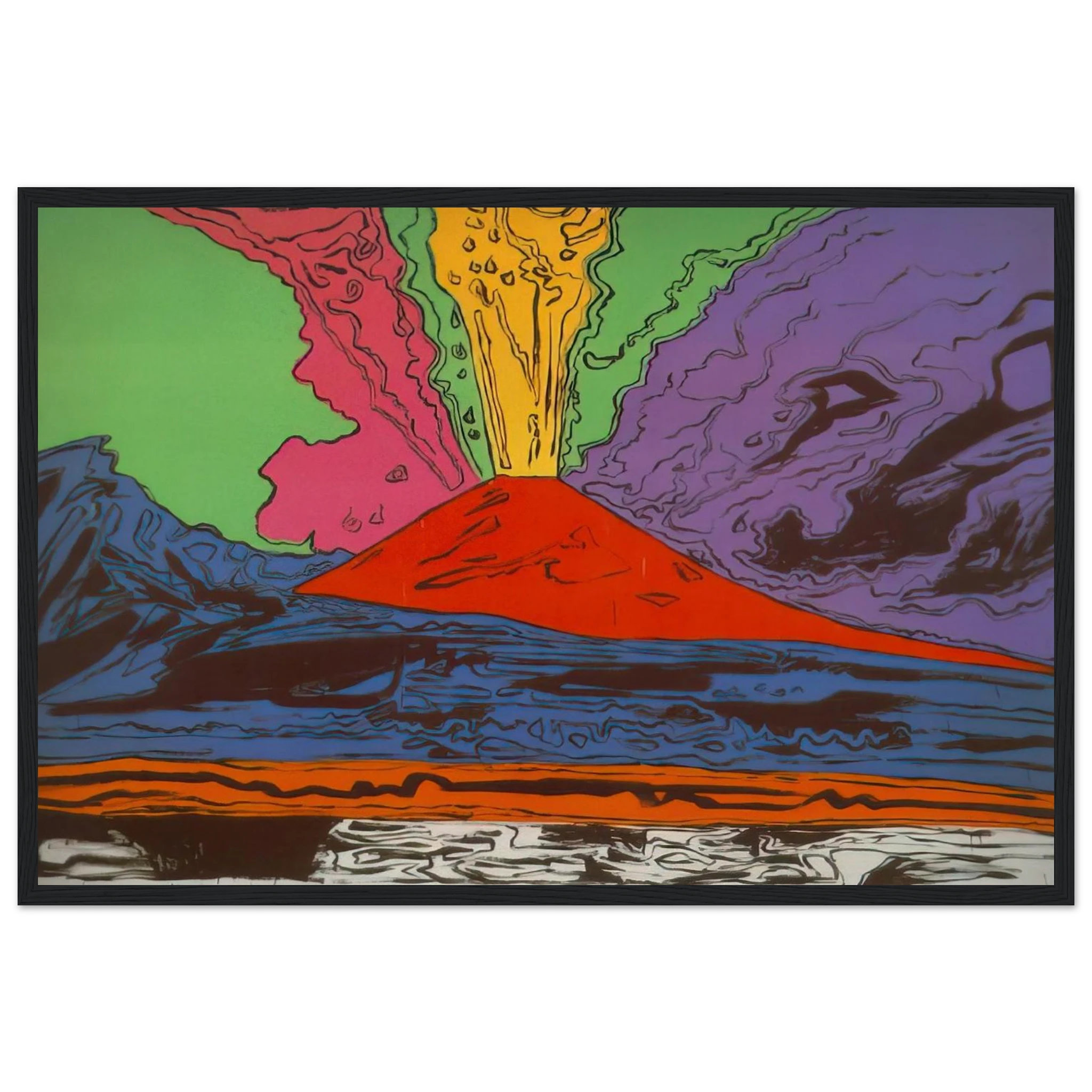 Vesuvius Framed Poster | Andy Warhol Framed Prints Wall Art | Andy Warhol Prints