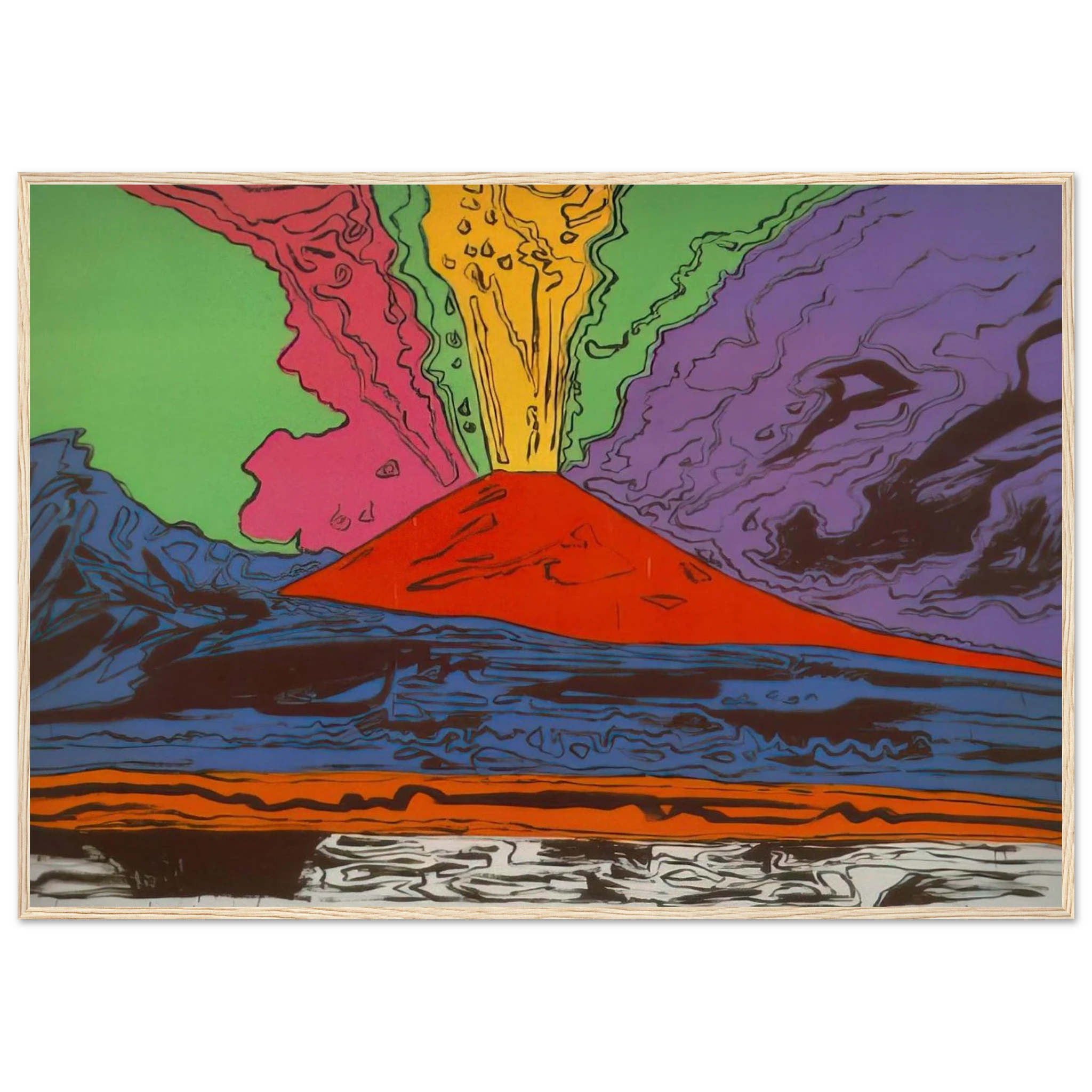 Vesuvius Framed Poster | Andy Warhol Framed Prints Wall Art | Andy Warhol Prints