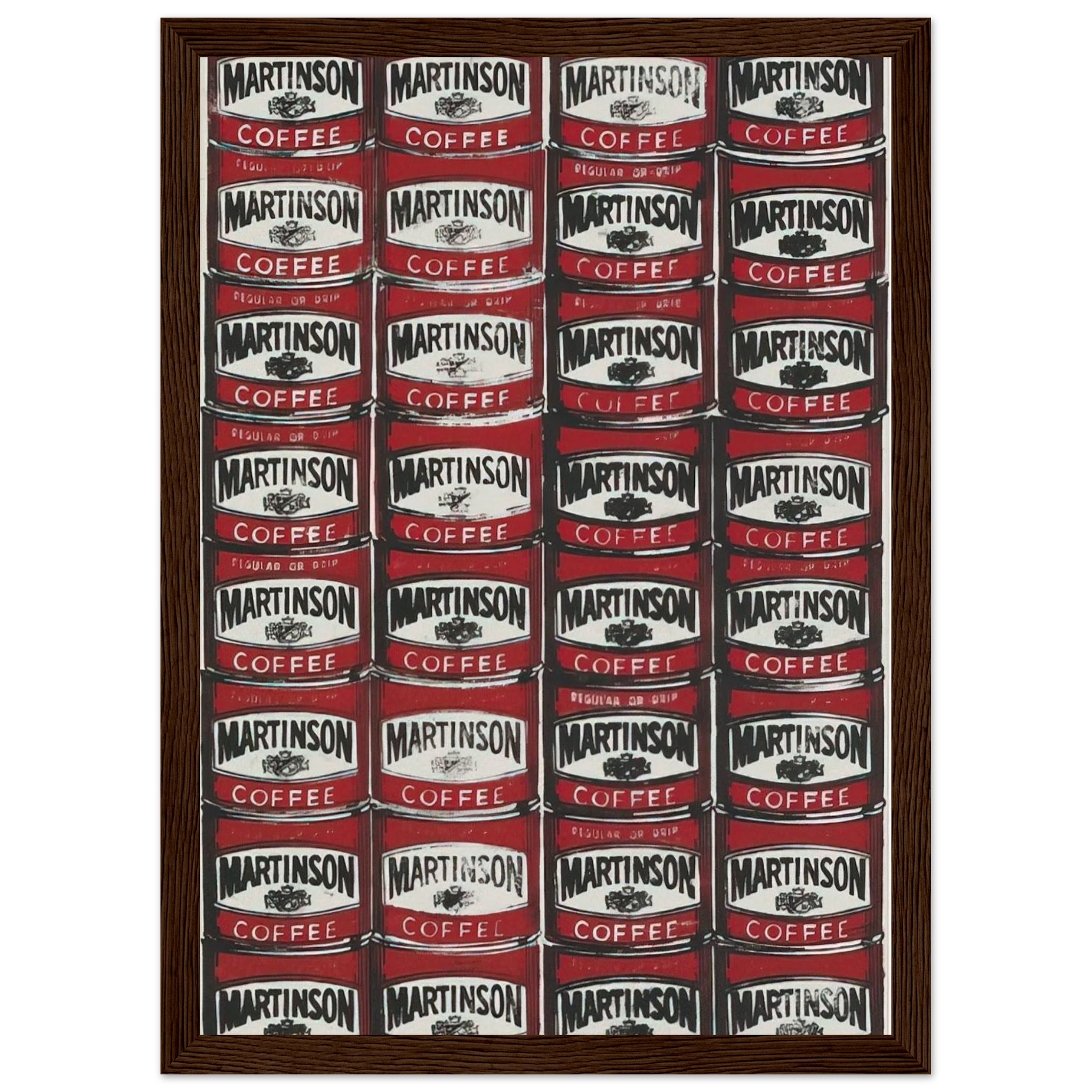 Martinson Coffee Framed Poster | Andy Warhol Framed Prints Wall Art | Andy Warhol Prints