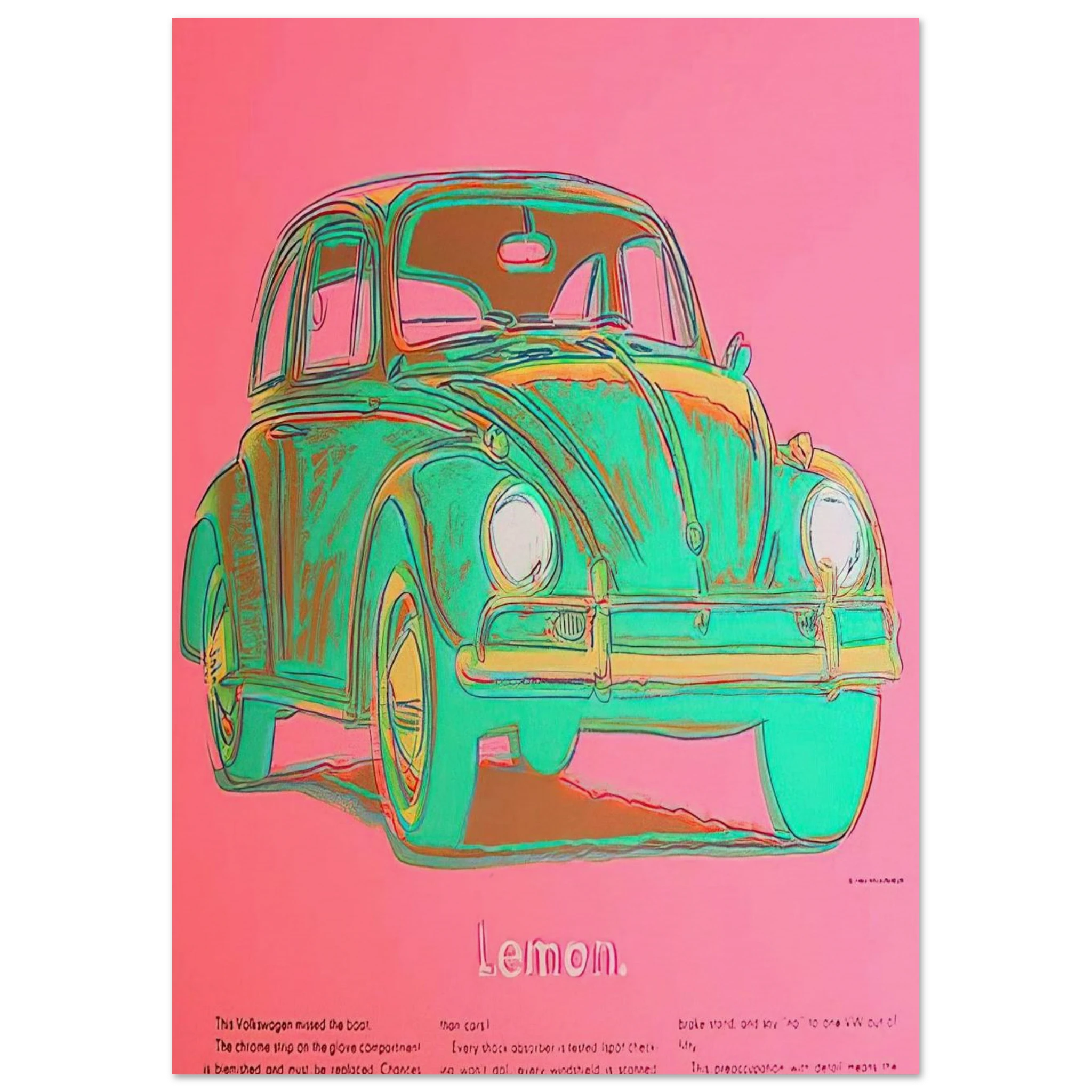 Volkswagen Poster | Andy Warhol Poster | Andy Warhol Prints