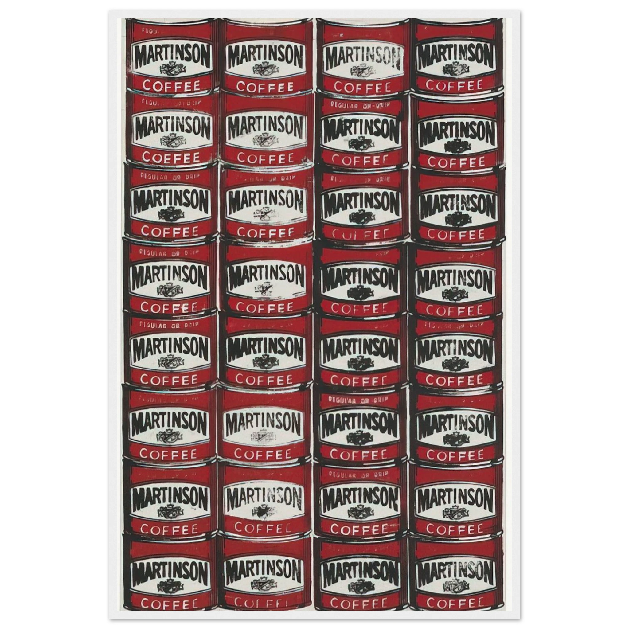 Martinson Coffee Framed Poster | Andy Warhol Framed Prints Wall Art | Andy Warhol Prints