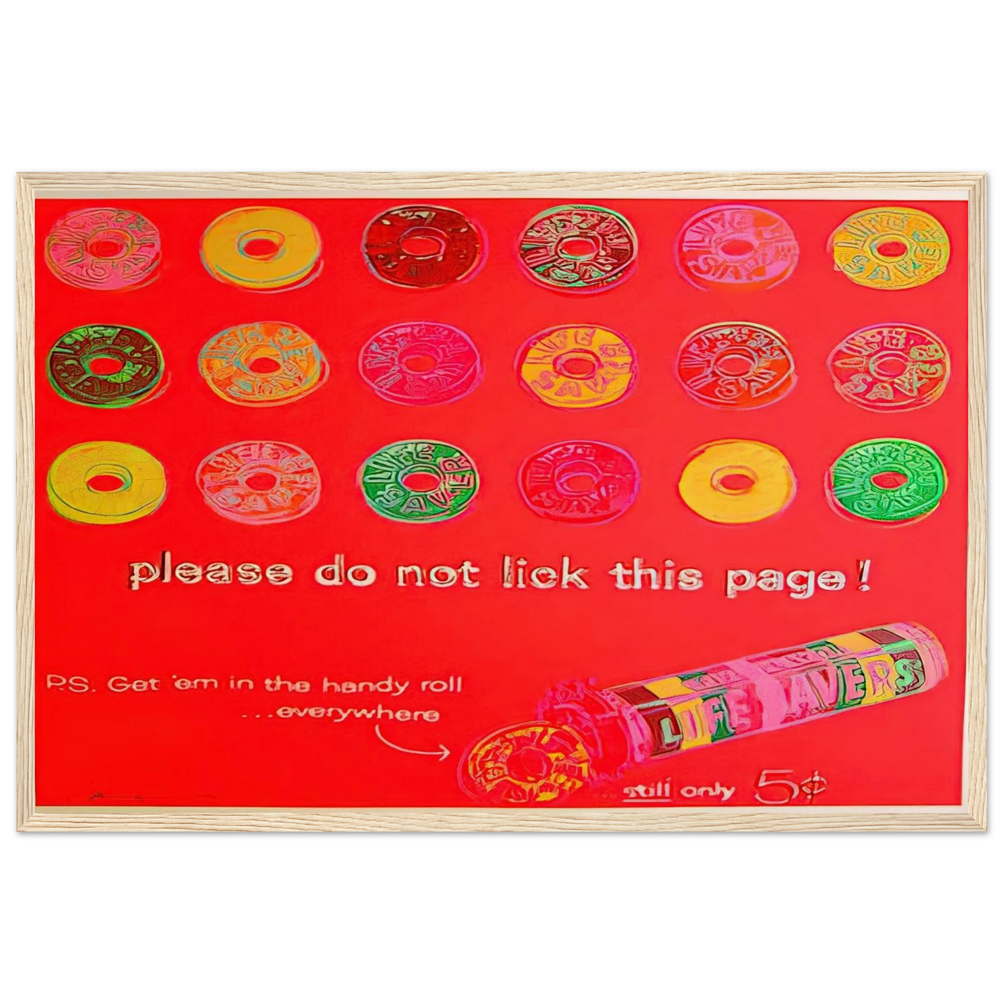 Life Savers Framed Poster | Andy Warhol Framed Prints Wall Art | Andy Warhol Prints
