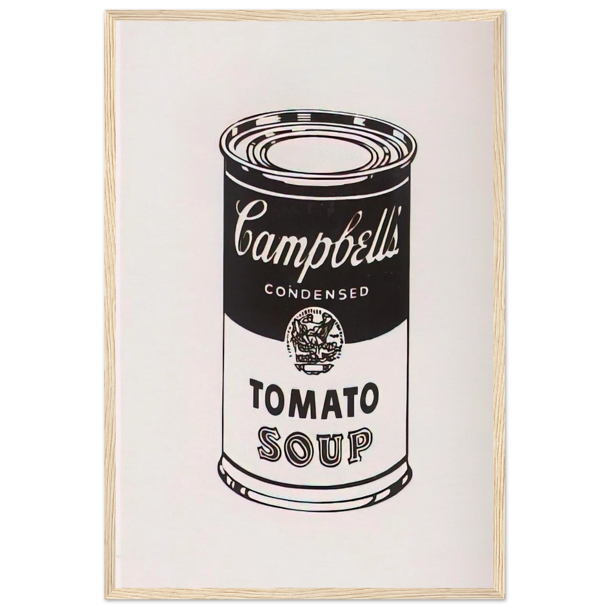 Campbell's Soup Can  Tomato -Retrospective Series Framed Poster | Andy Warhol Framed Prints Wall Art | Andy Warhol Prints