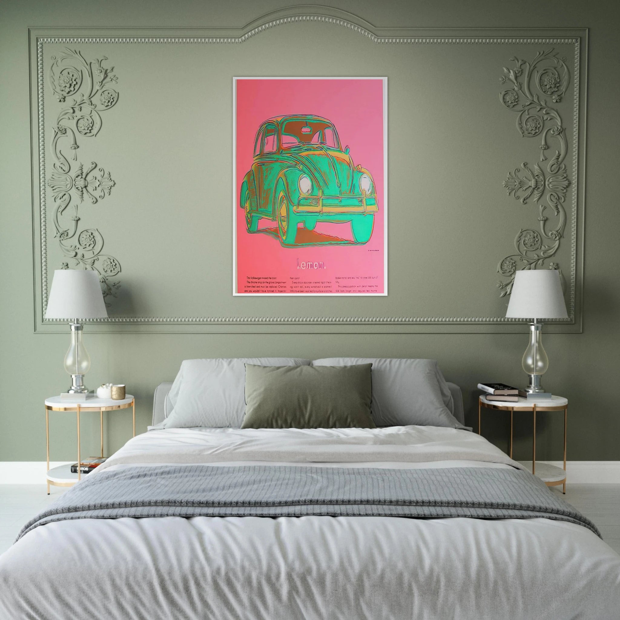 Volkswagen Framed Poster | Andy Warhol Framed Prints Wall Art | Andy Warhol Prints
