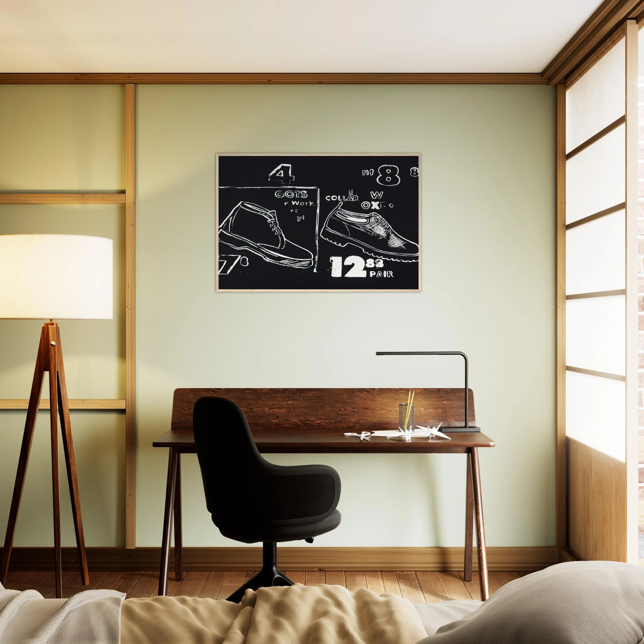 Work Boots Framed Poster | Andy Warhol Framed Prints Wall Art | Andy Warhol Prints