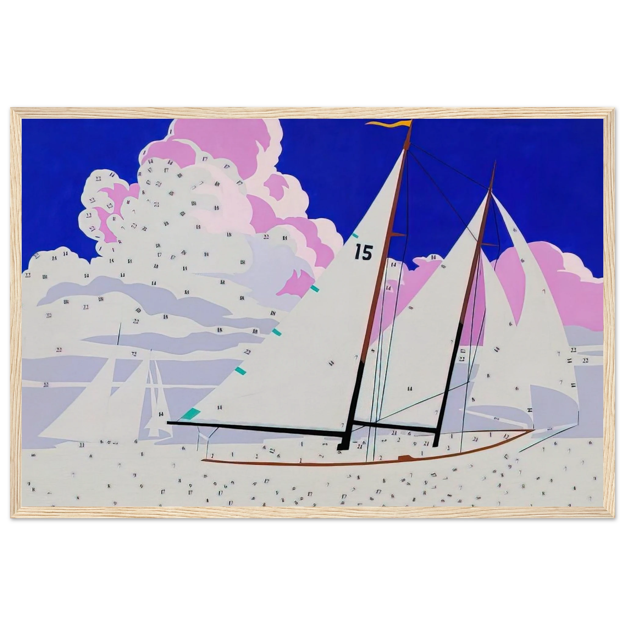 Do It Yourself  Sailboats  Framed Poster | Andy Warhol Framed Prints Wall Art | Andy Warhol Prints
