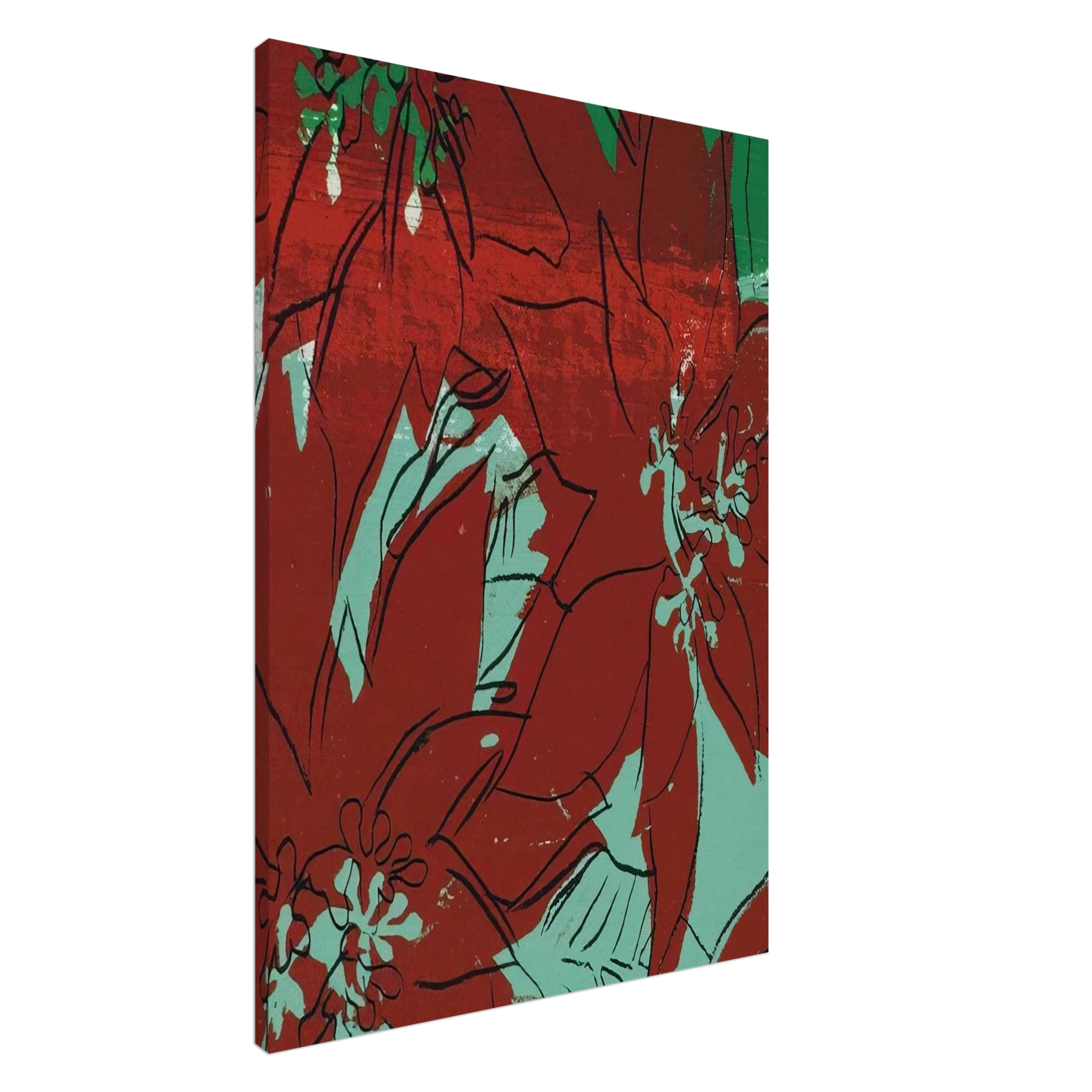 Poinsettias Canvas | Andy Warhol Canvas | Andy Warhol Prints